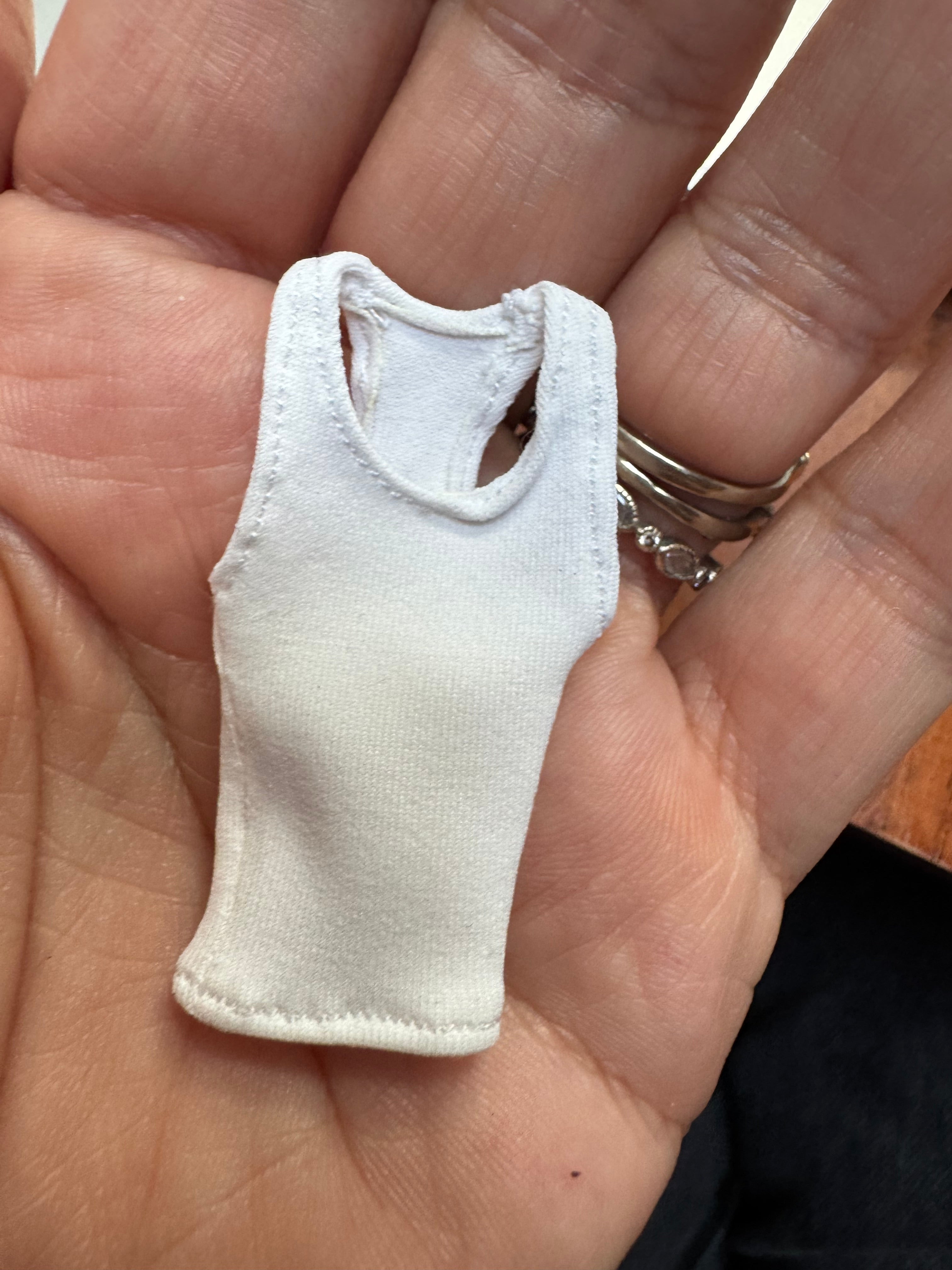 dollhouse miniature tee shirt, women's 1/12 tank top shirt