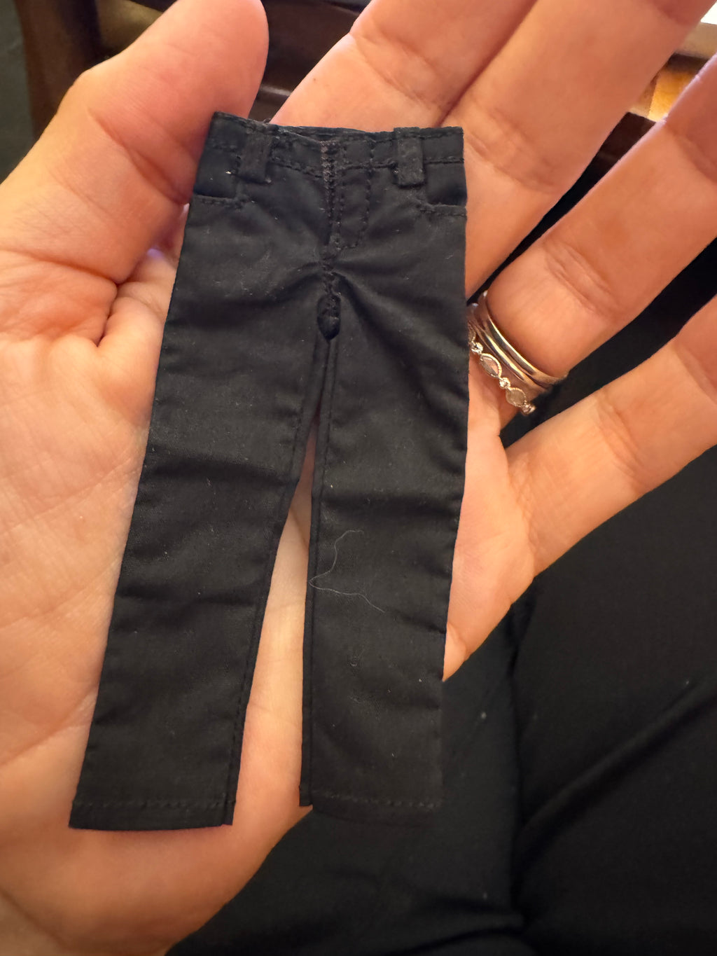 Dollhouse miniature pants, 1/12 scale men's pants