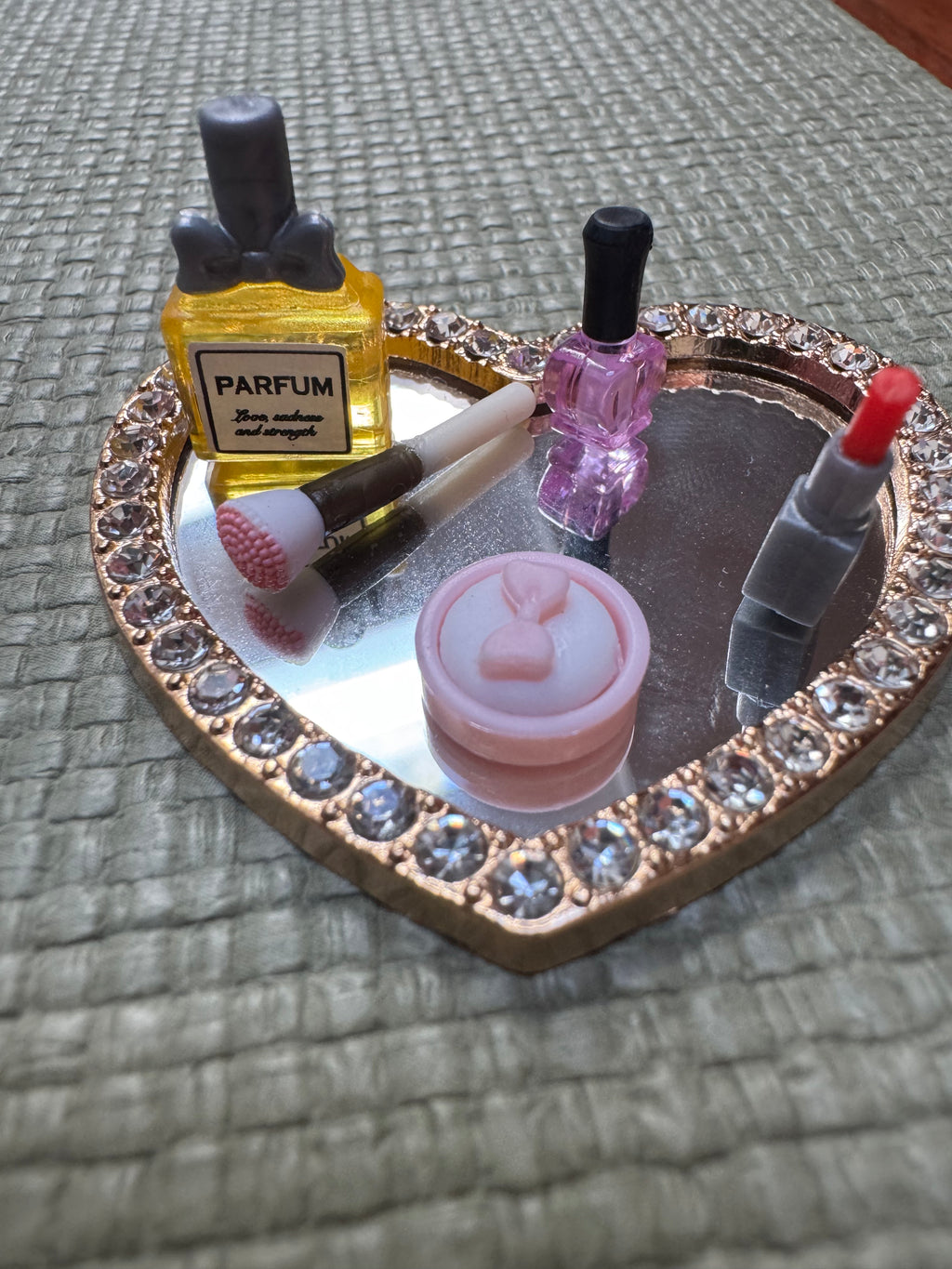 dollhouse miniature make-up, 1/12 scale lipstick, bathroom decor