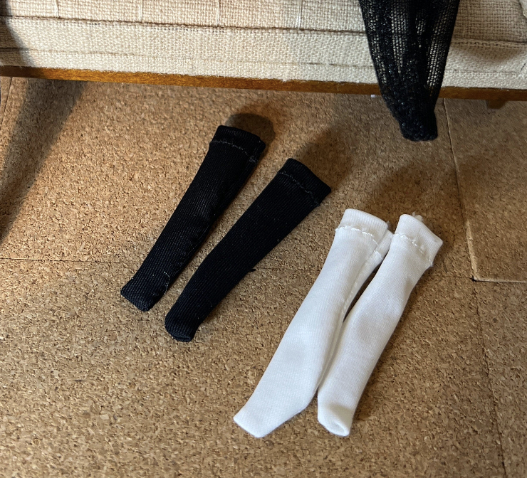 Miniature lace stockings, miniature panty hose, 1/12 lingerie