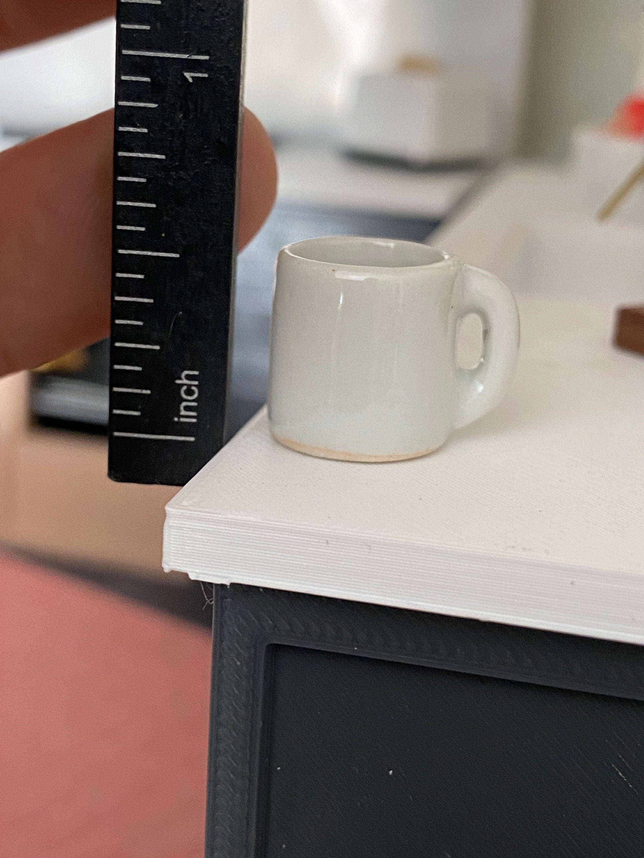 dollhouse miniature coffee mug finger emoji 1/12 scale