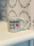 dollhouse miniature coffee mug Fuckity 1/12 scale dollhouse drink