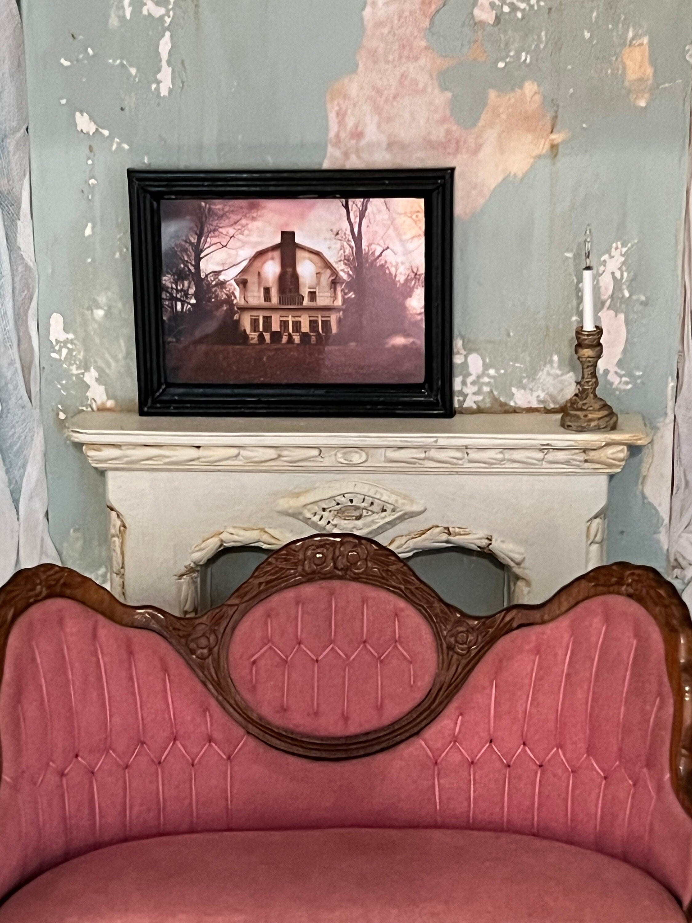 dollhouse miniature Halloween decor, The Shining and Amityville Horror