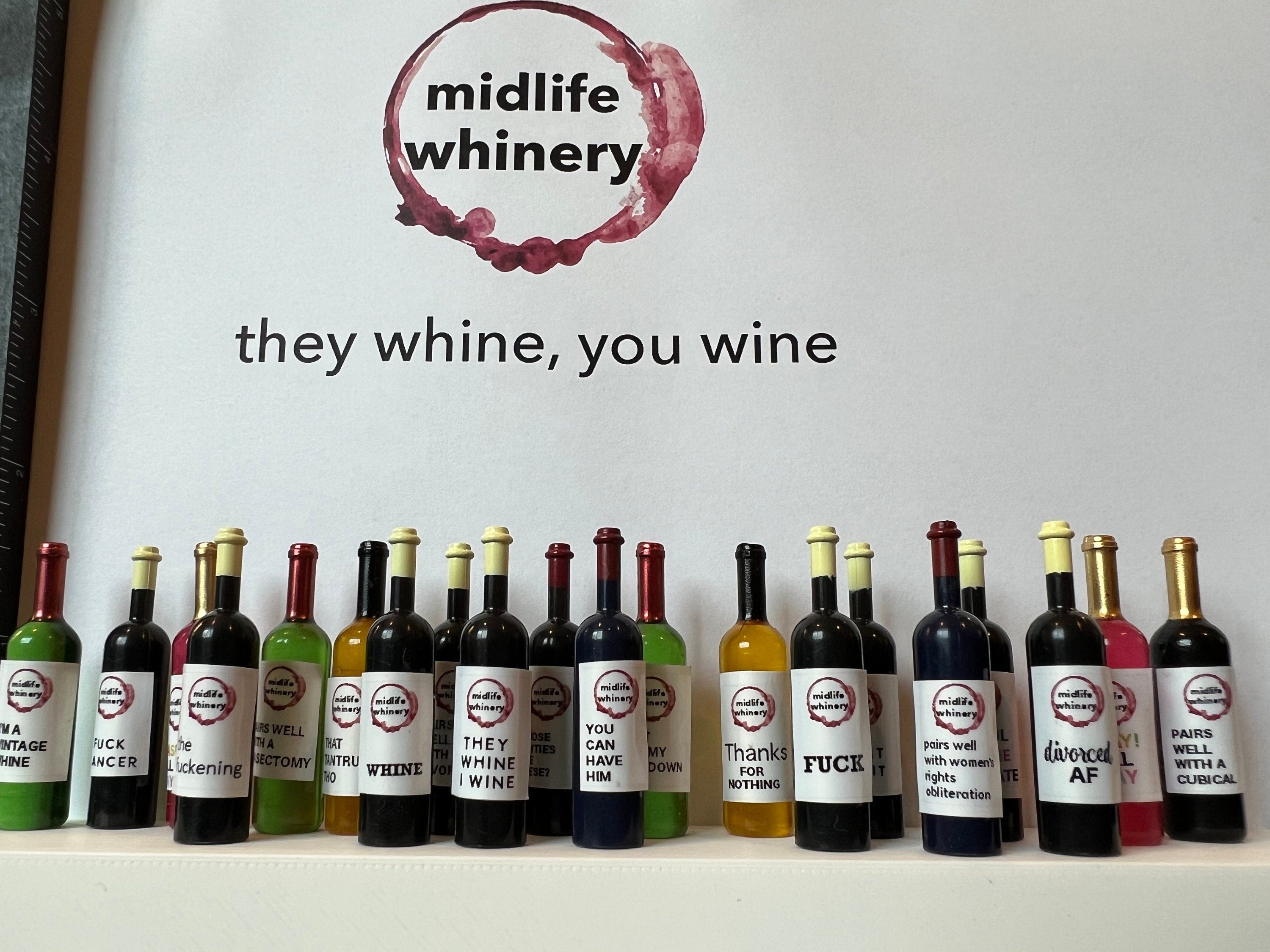 Dollhouse miniature wine bottle, 1/12 SASHAY ALL DAY, gay wedding LGBTQ 1/12 dollhouse kitchen and bar decor