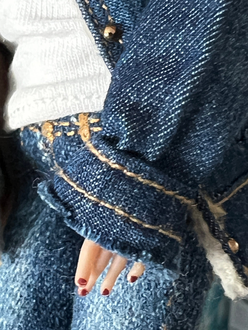 dollhouse miniature coat 1/12 denim jacket