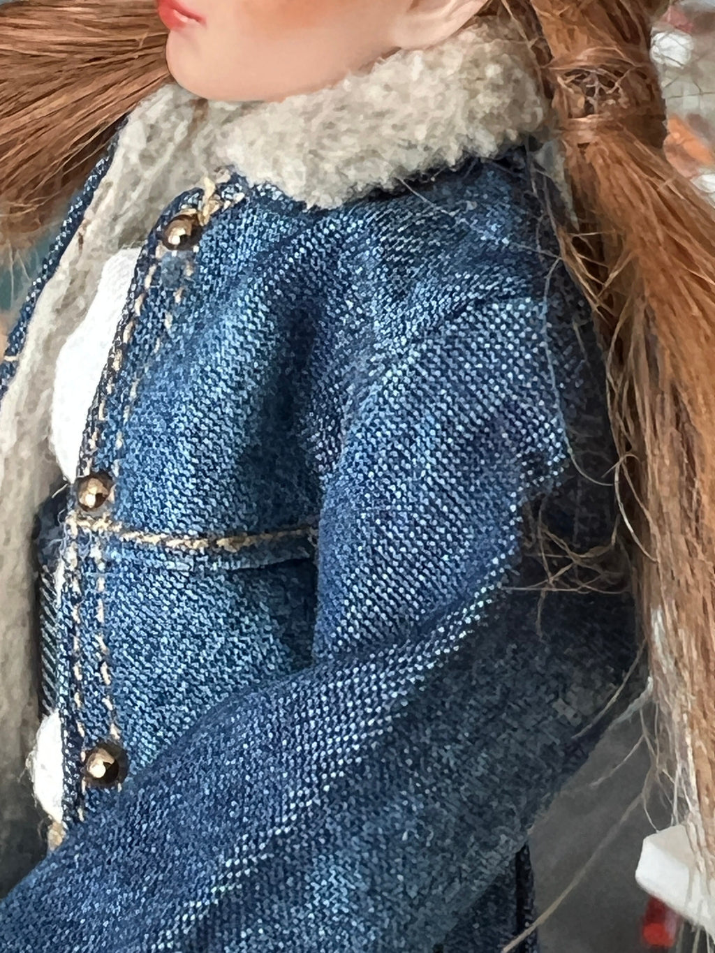 dollhouse miniature coat 1/12 denim jacket