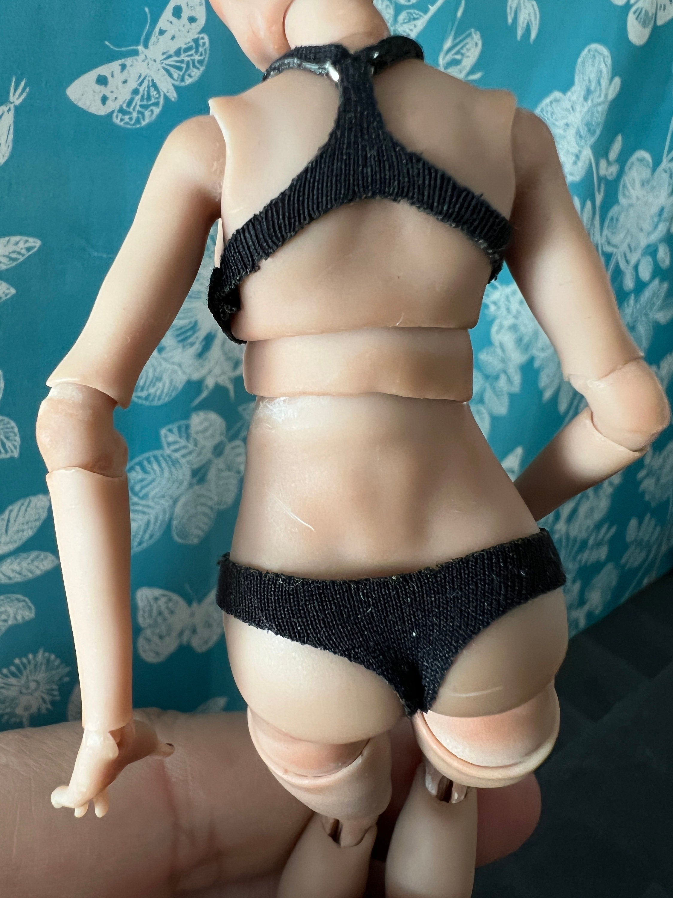 Dollhouse miniature simple bra and panty, 1/12 underwear and panties,