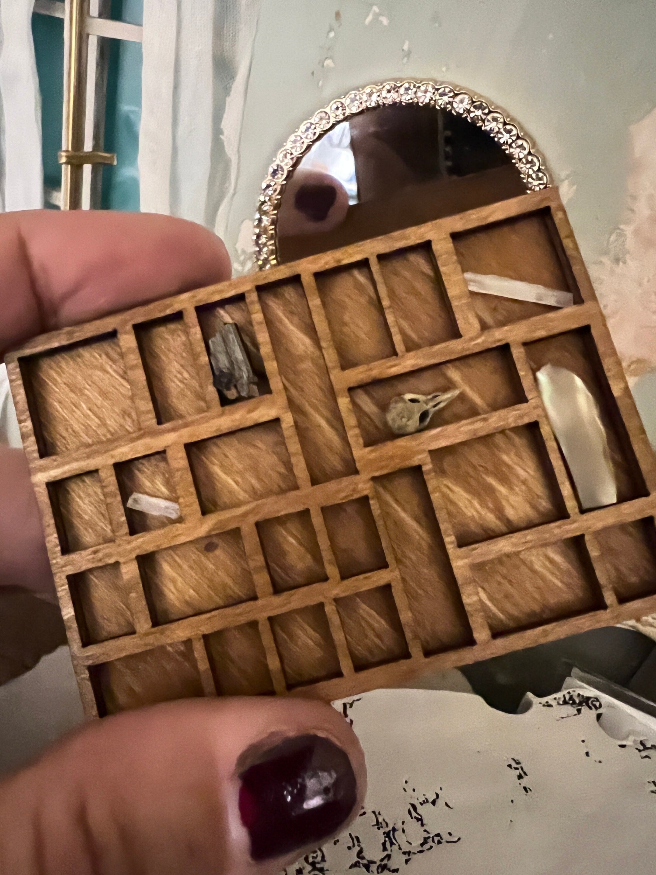 dollhouse Miniature printers tray shelf,  1/12 scale dollhouse decor