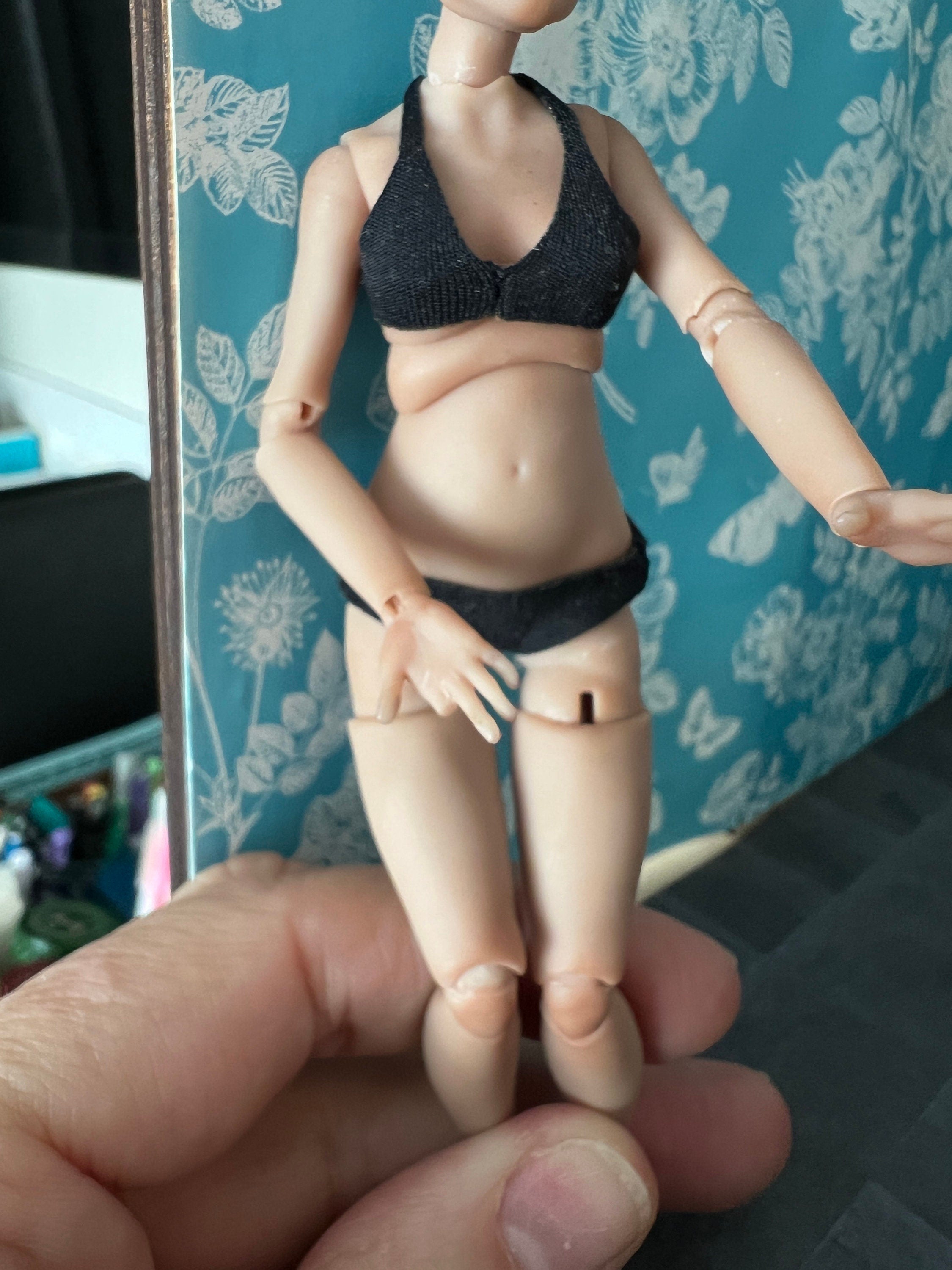 Dollhouse miniature simple bra and panty, 1/12 underwear and panties,