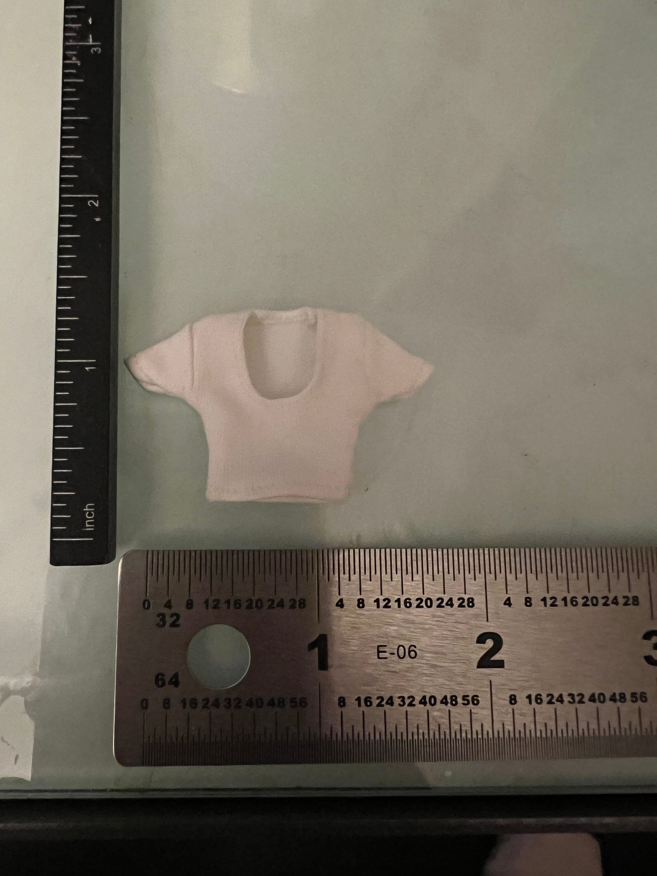 dollhouse miniature tee shirt, low cut top, 1/12 women's clothes