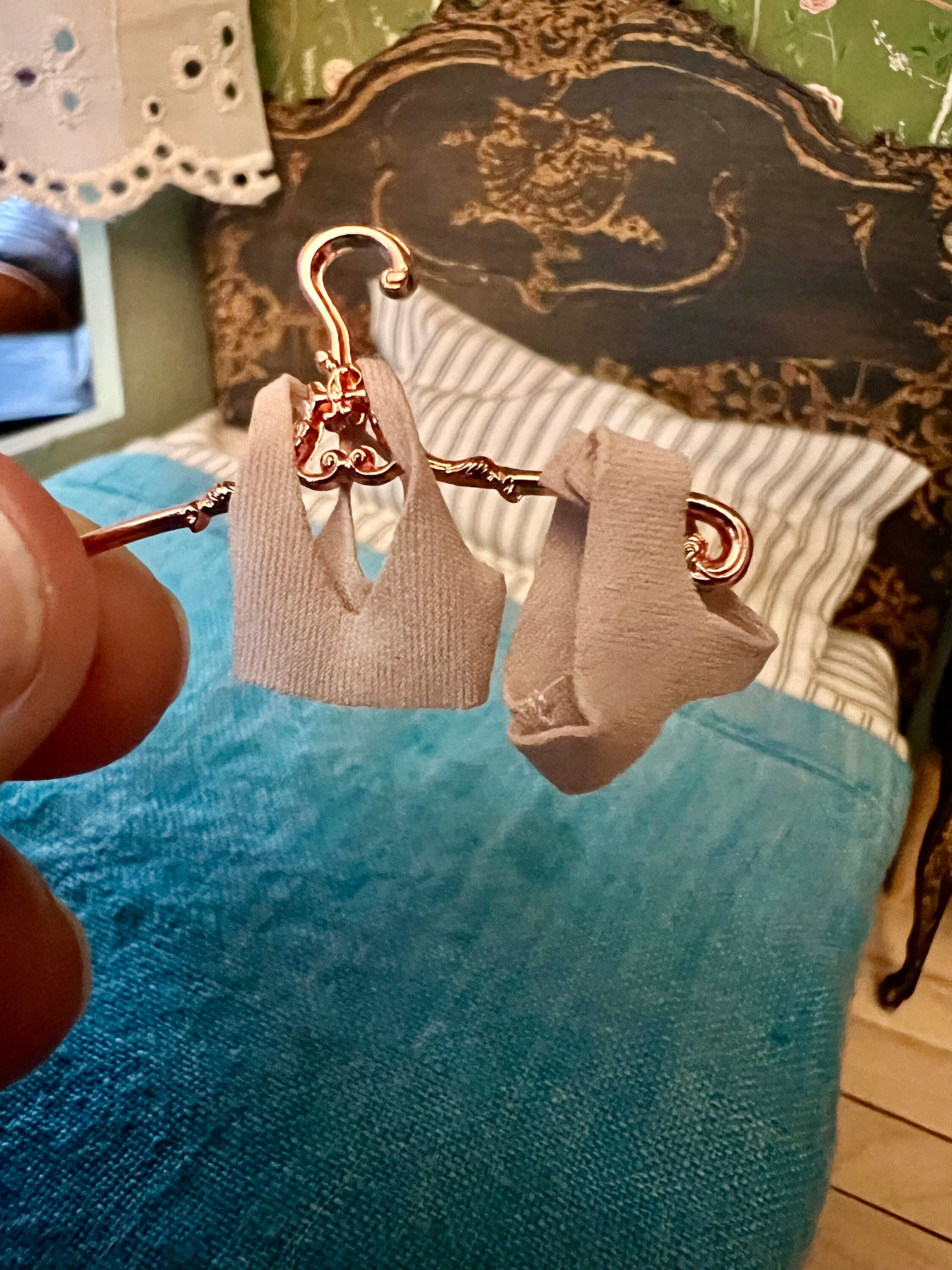 Dollhouse miniature simple bra and panty, 1/12 underwear and panties,