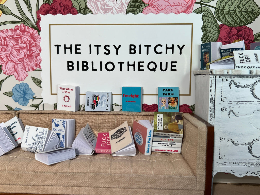 Dollhouse Miniature book, The End! dollhouse miniature book 1/12 books 1/6 scale books 1/12 bookcase hands off protest dump trump funny sarcastic political gifts turd