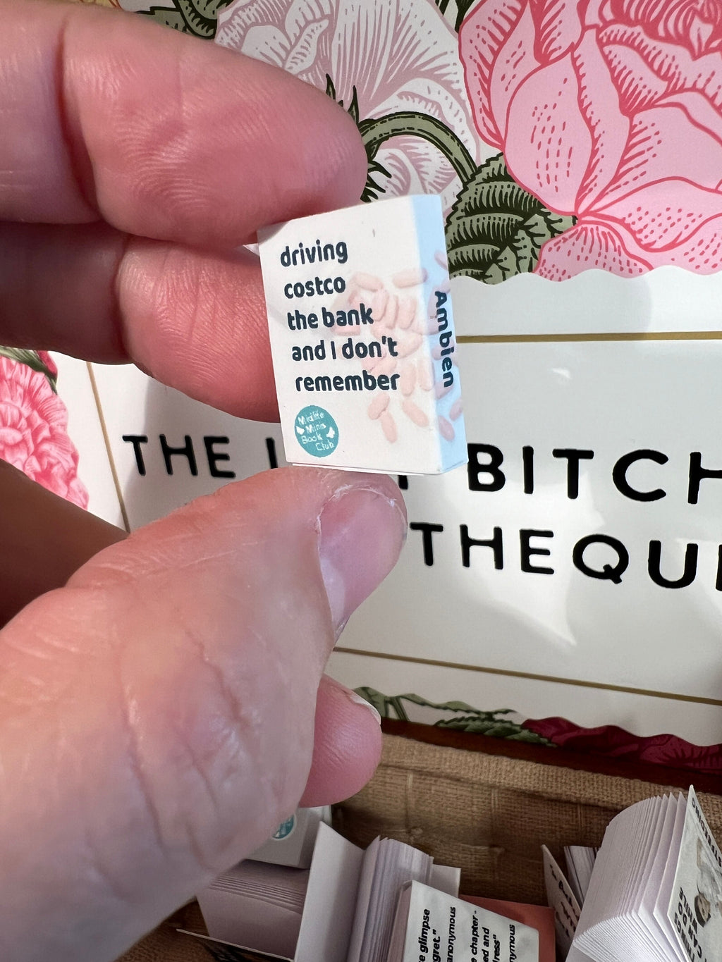 Dollhouse Miniature book, Ambien Travels, 1/12 scale dollhouse book, blank inside, 1/6 scale option