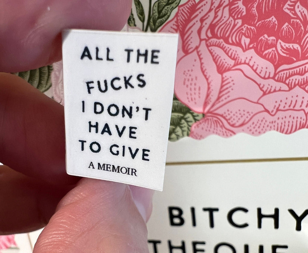 Dollhouse Miniature book, All the Fucks, 1/12 decor with 1/6 scale option