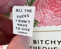 Dollhouse Miniature book, All the Fucks, 1/12 decor with 1/6 scale option