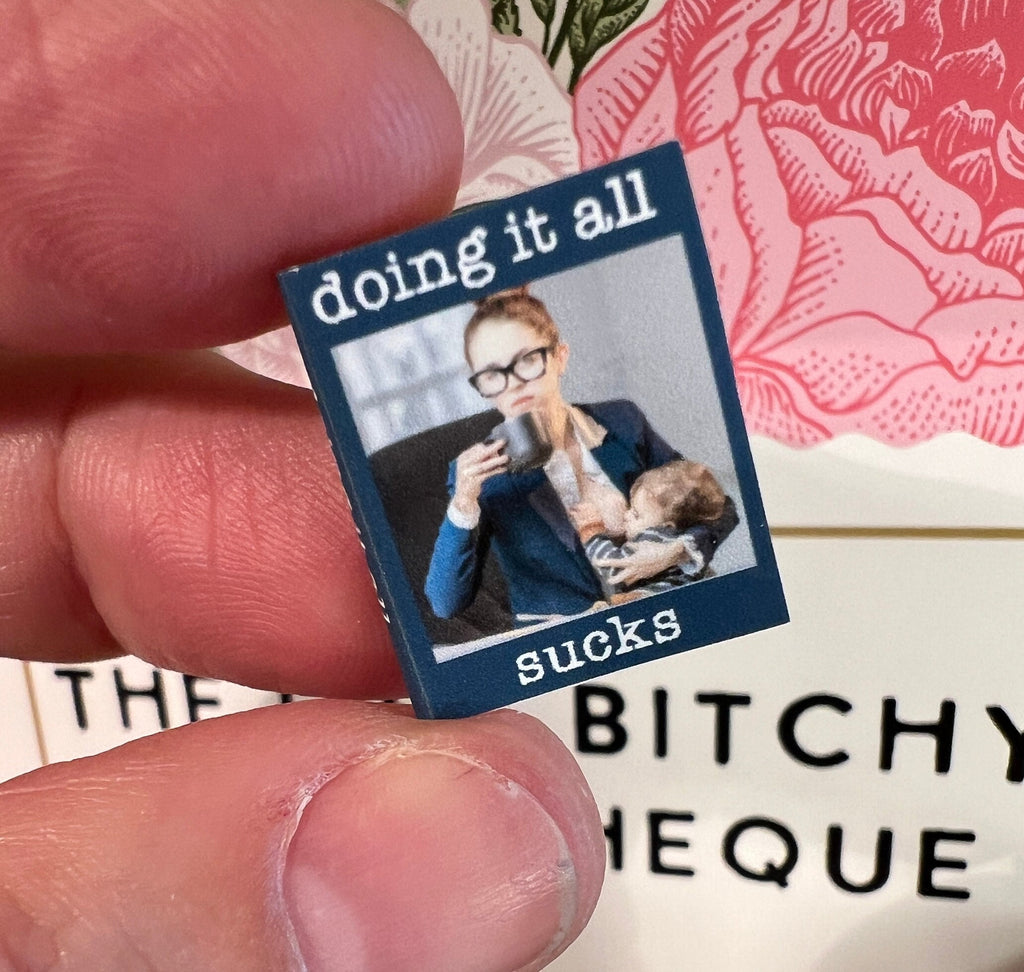 Dollhouse Miniature book, Breastfeeding book, 1/12 scale dollhouse book, blank inside, 1/6 scale book