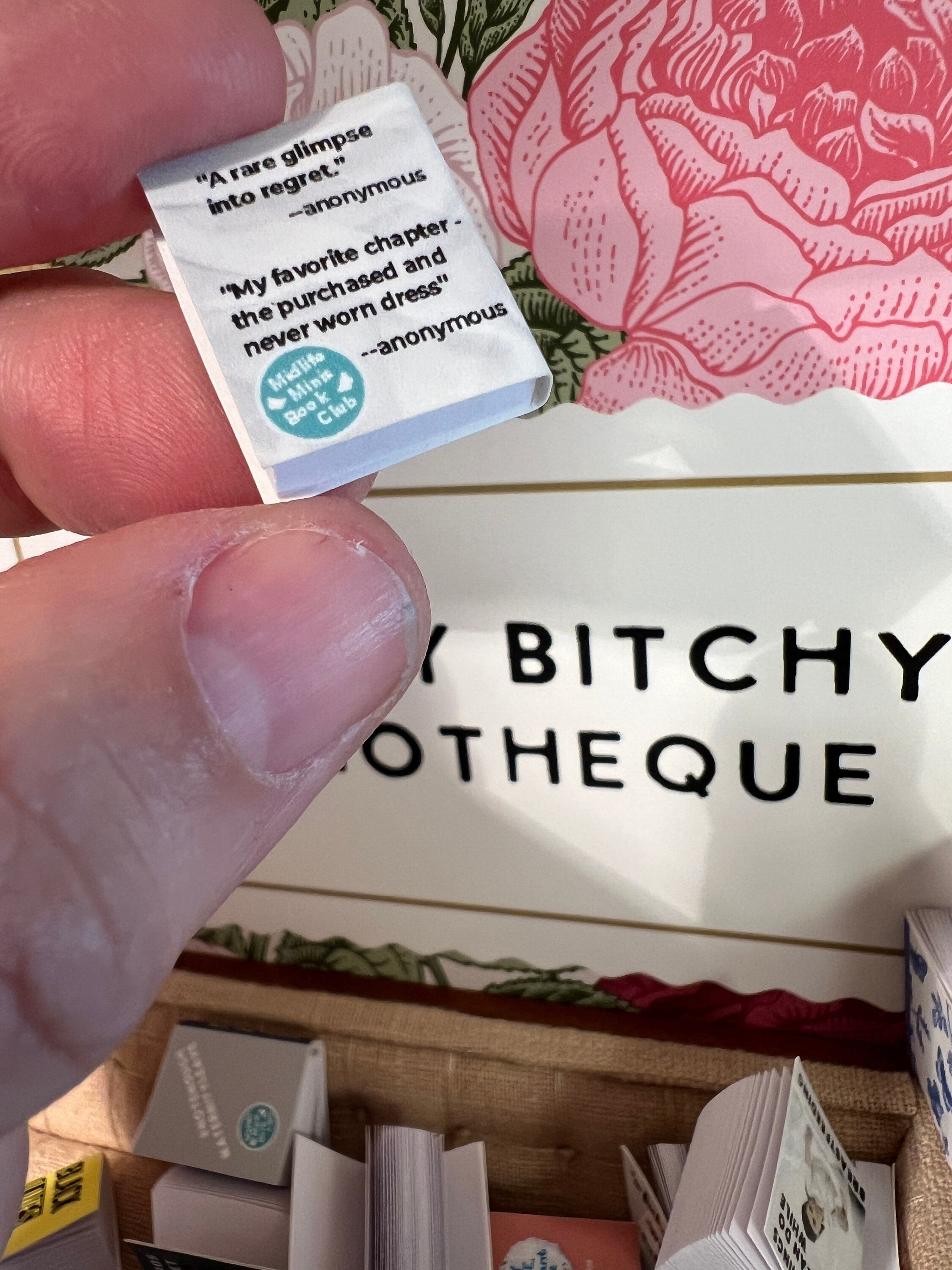 Dollhouse Miniature book, Wedding Dress dollhouse miniature book, 1/12 scale dollhouse book, blank inside, 1/6 scale book