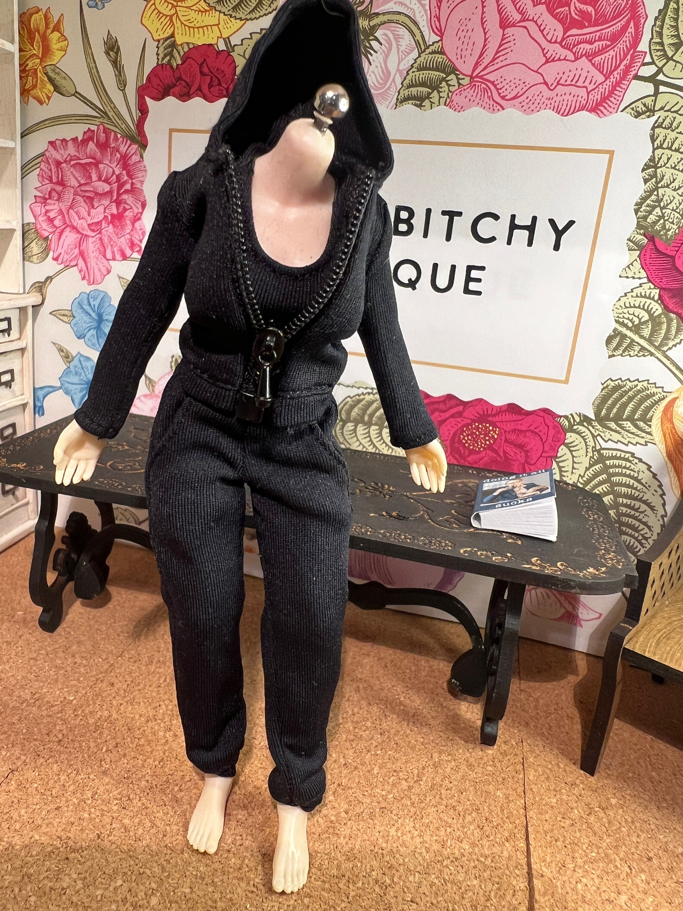 dollhouse miniature jogger and hoodie sweatshirt set 1/12 clothes female exercise