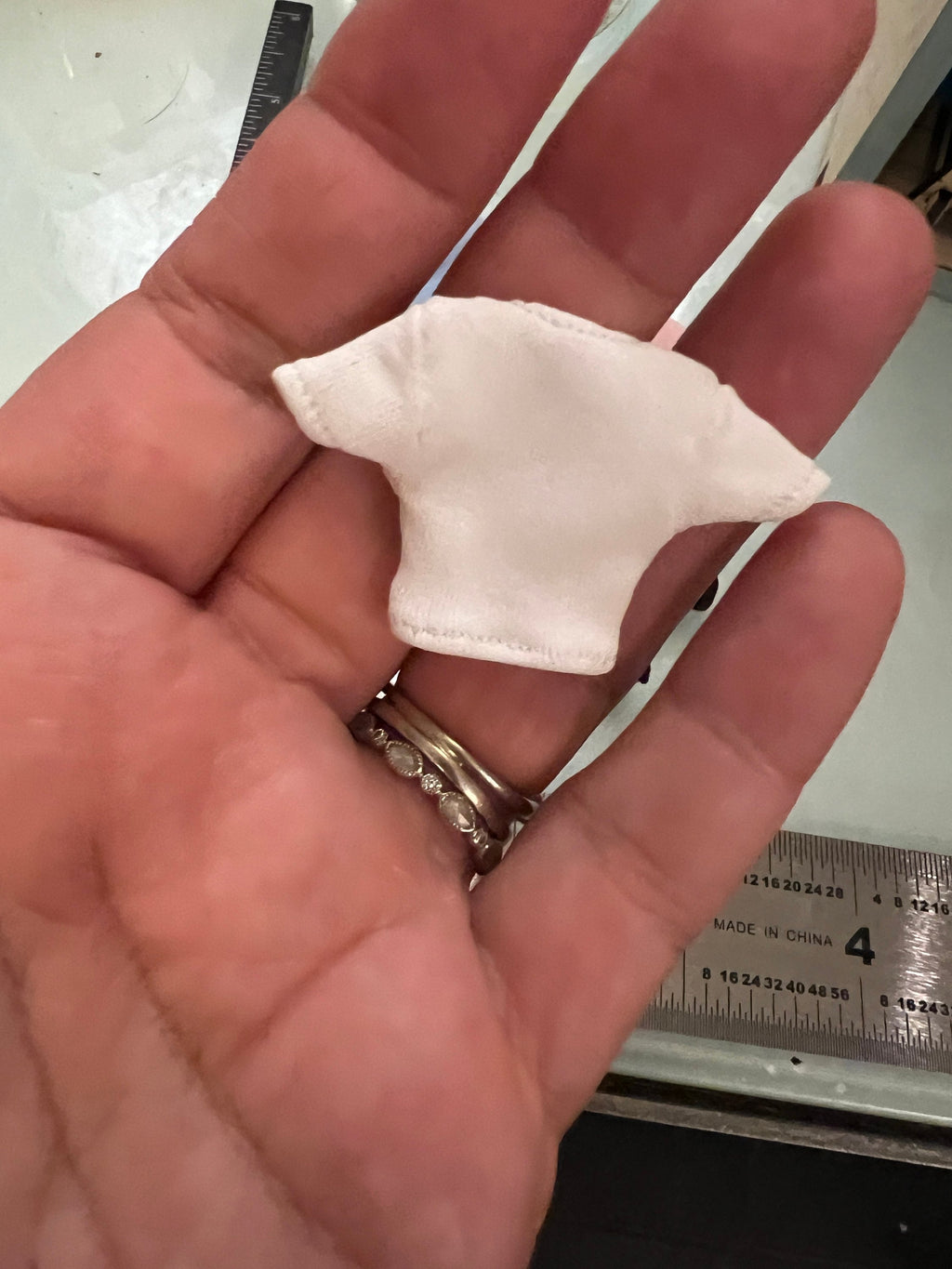 dollhouse miniature tee shirt, low cut top, 1/12 women's clothes