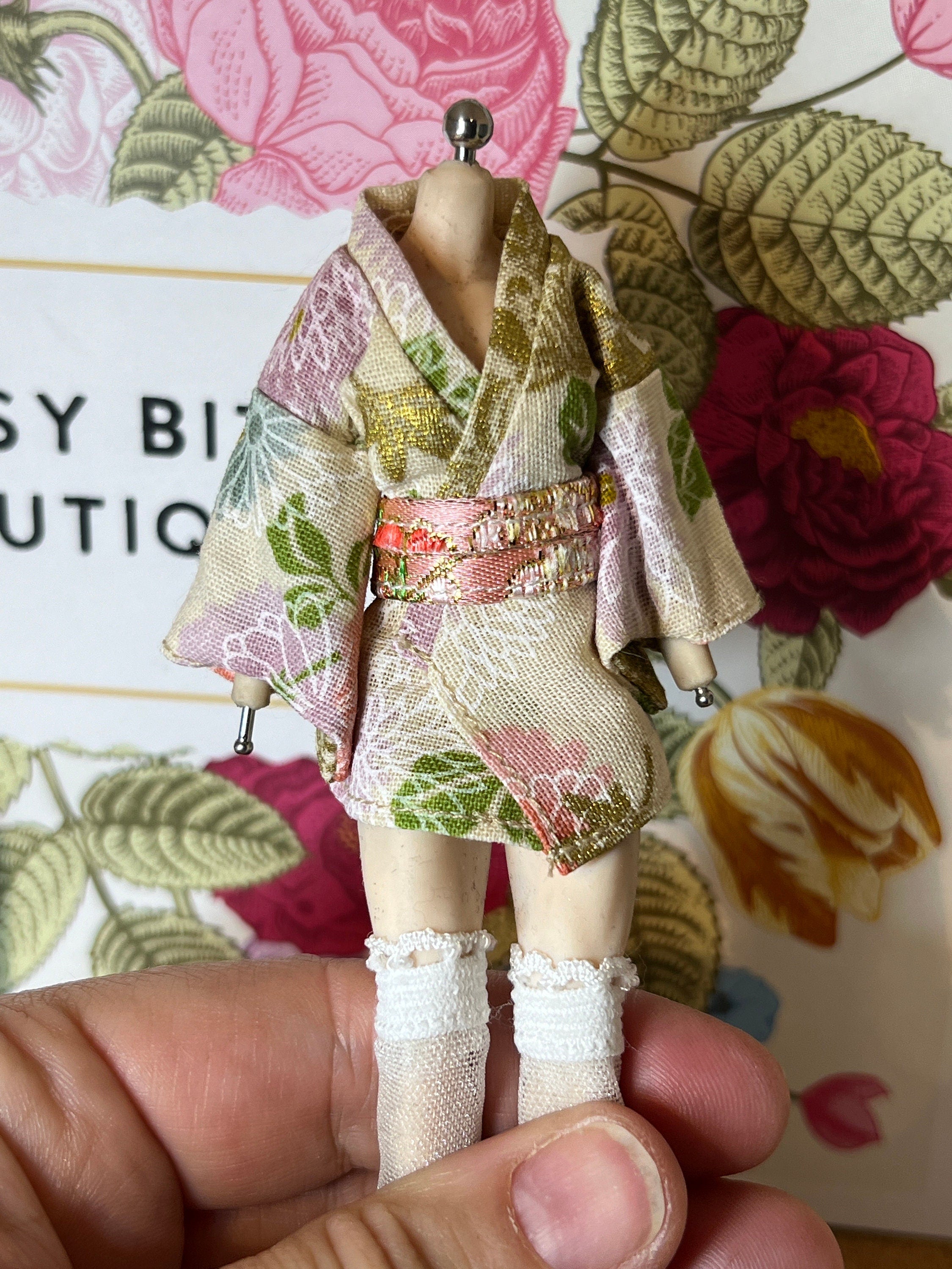 Miniature lace stockings, miniature panty hose, 1/12 lingerie