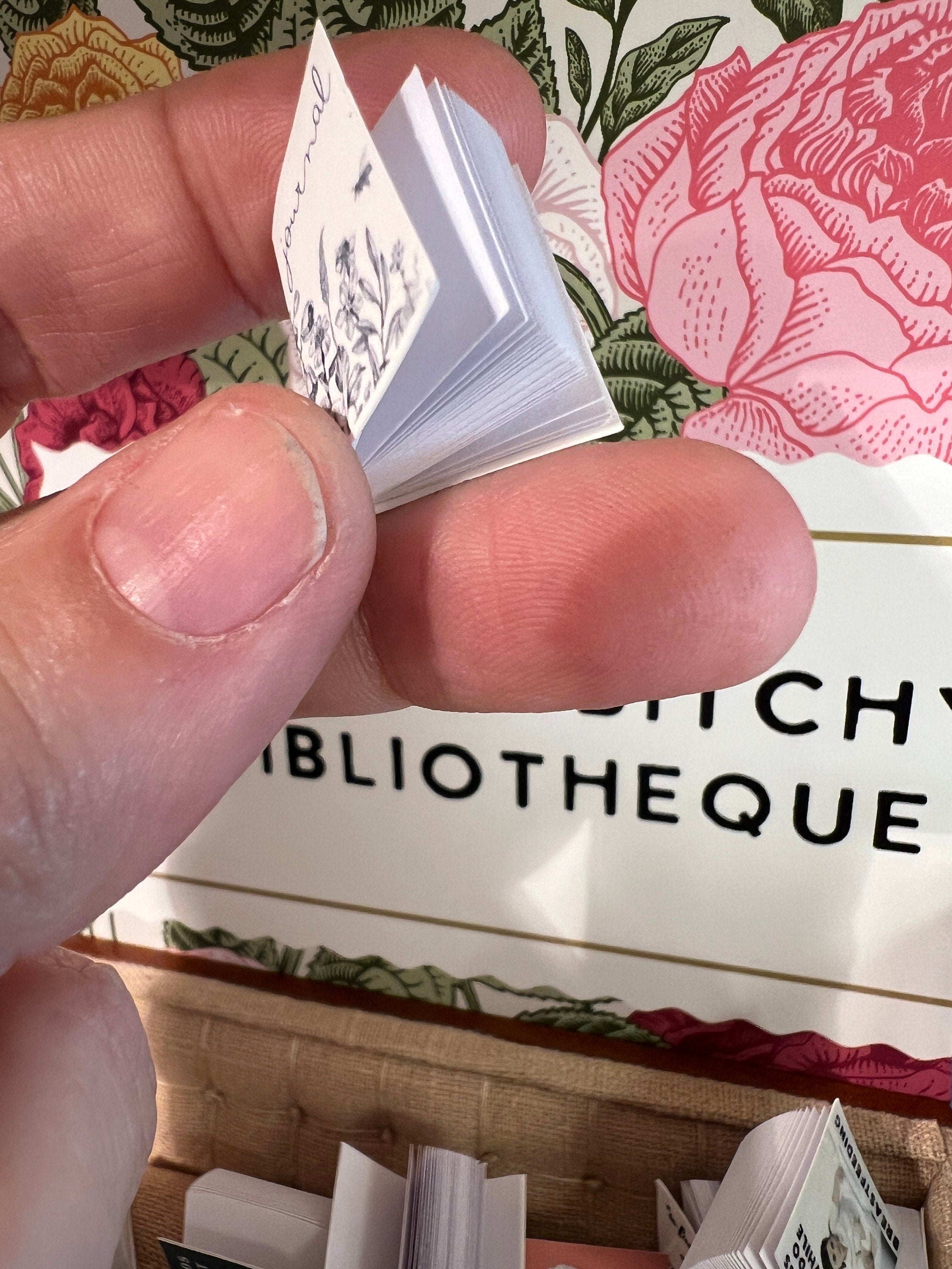 Dollhouse Miniature book, Journal dollhouse miniature book, 1/12 scale dollhouse book, blank inside, 1/6 scale book