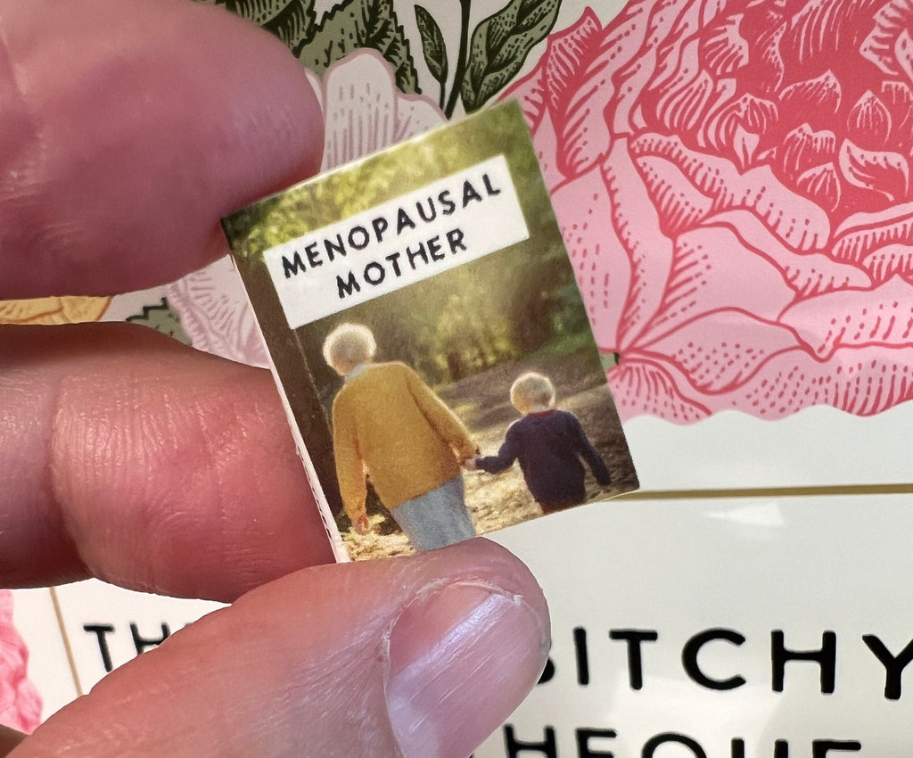 Dollhouse Miniature book, Old Mother miniature book, 1/12 scale dollhouse book, blank inside, 1/6 scale option