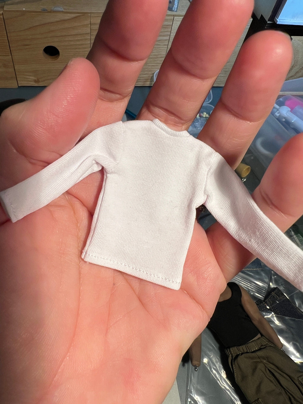 dollhouse miniature shirt 1/12 long sleeve shirt unisex top