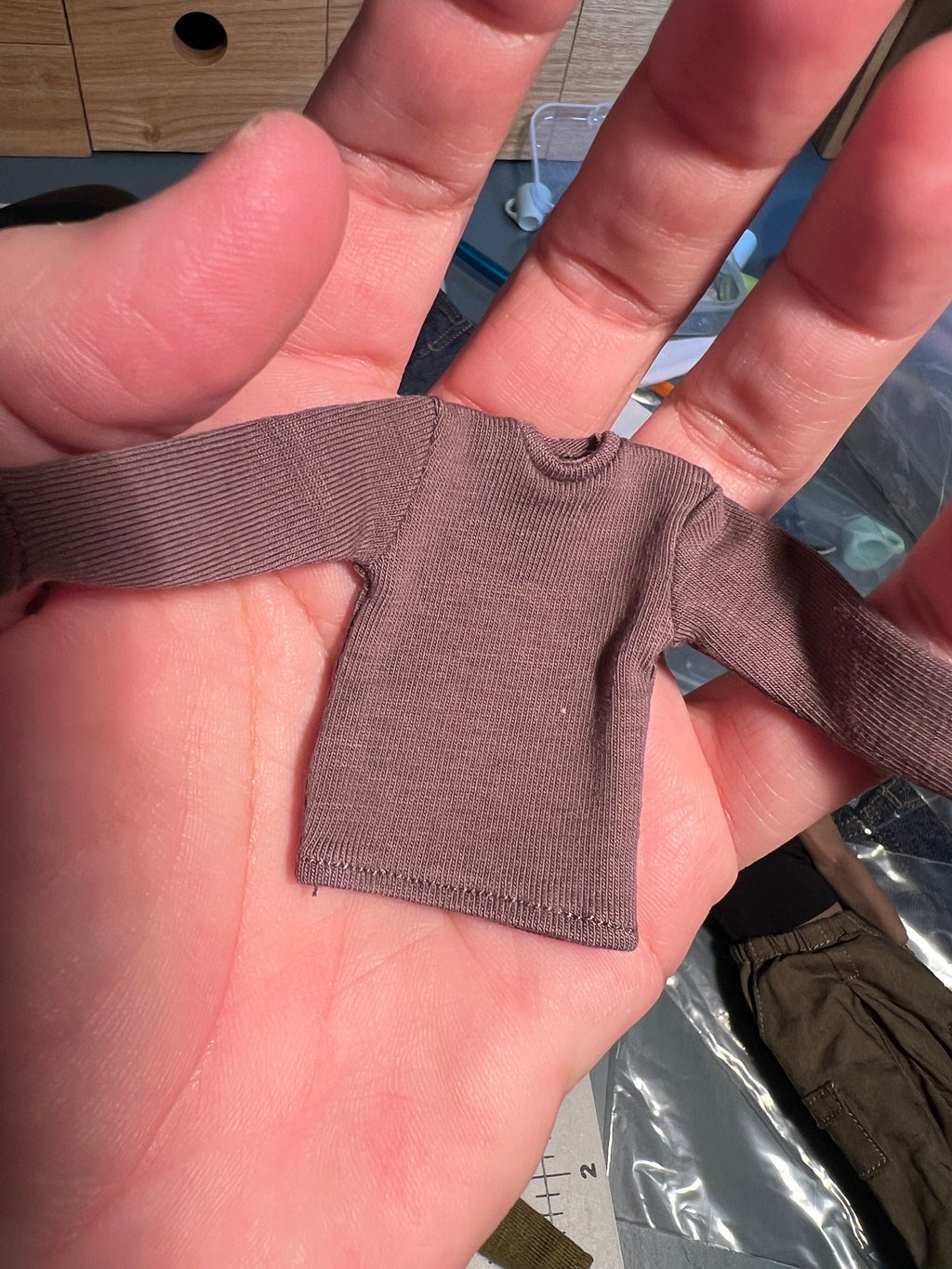 dollhouse miniature shirt 1/12 long sleeve shirt unisex top