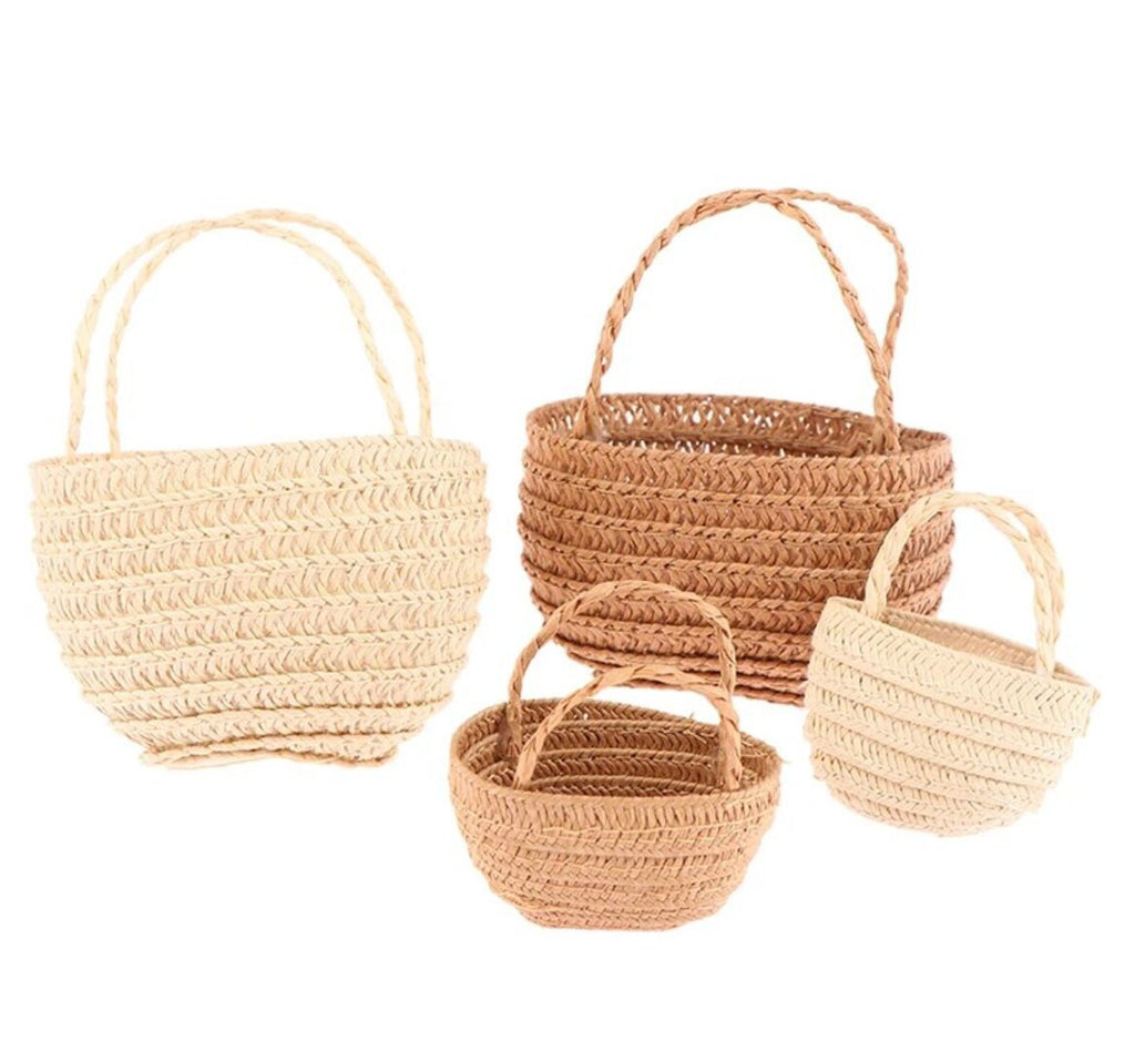 dollhouse miniature purse 1/12 scale and 1/6 scale beach tote or shopping tote