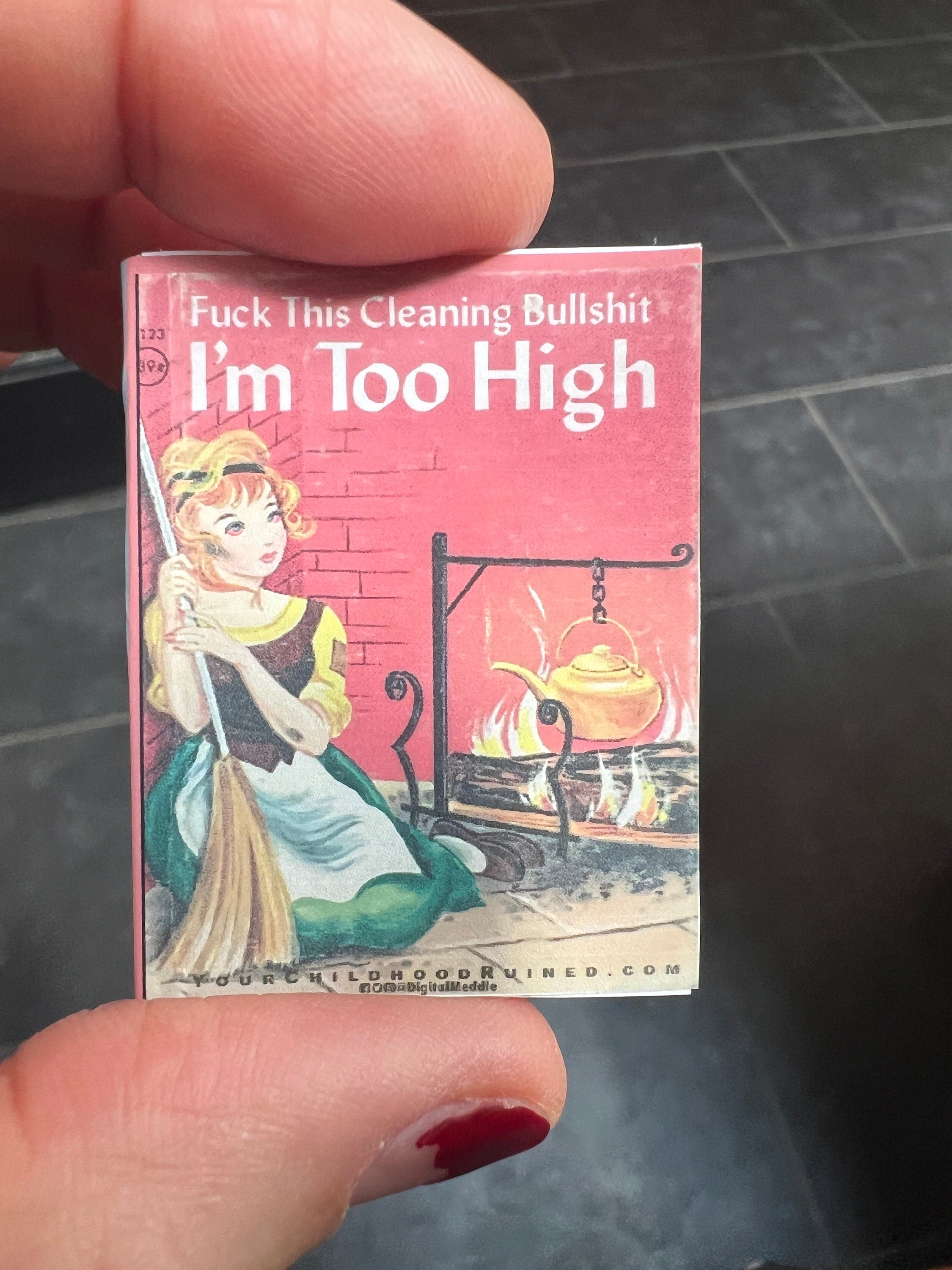 Dollhouse Miniature book, I'm too High Cinderella dollhouse miniature book, 1/12 scale dollhouse book, blank inside, 1/6 scale book