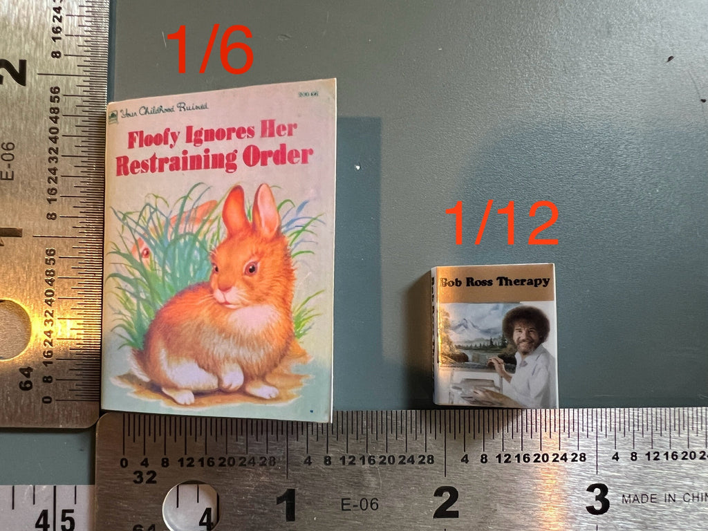 Dollhouse Miniature book, Breastfeeding book, 1/12 scale dollhouse book, blank inside, 1/6 scale book