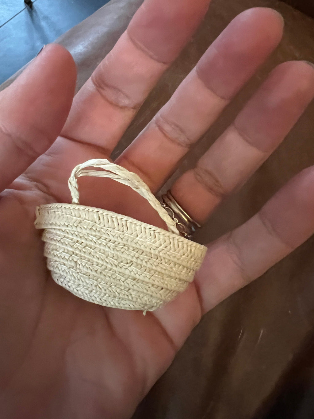 dollhouse miniature purse 1/12 scale and 1/6 scale beach tote or shopping tote