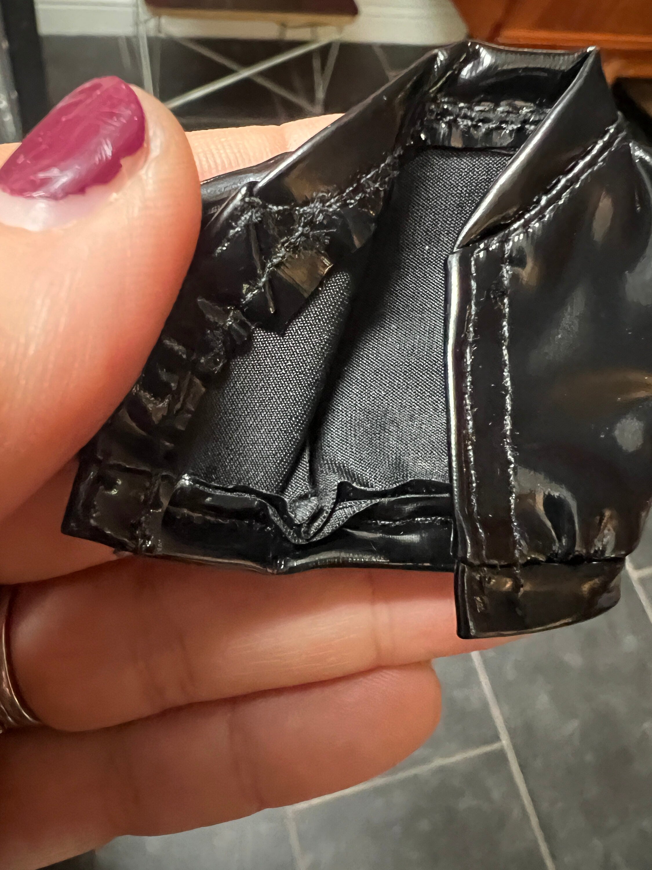 dollhouse miniature leather women's jacket 1/12 coat moto biker pleather punk rock