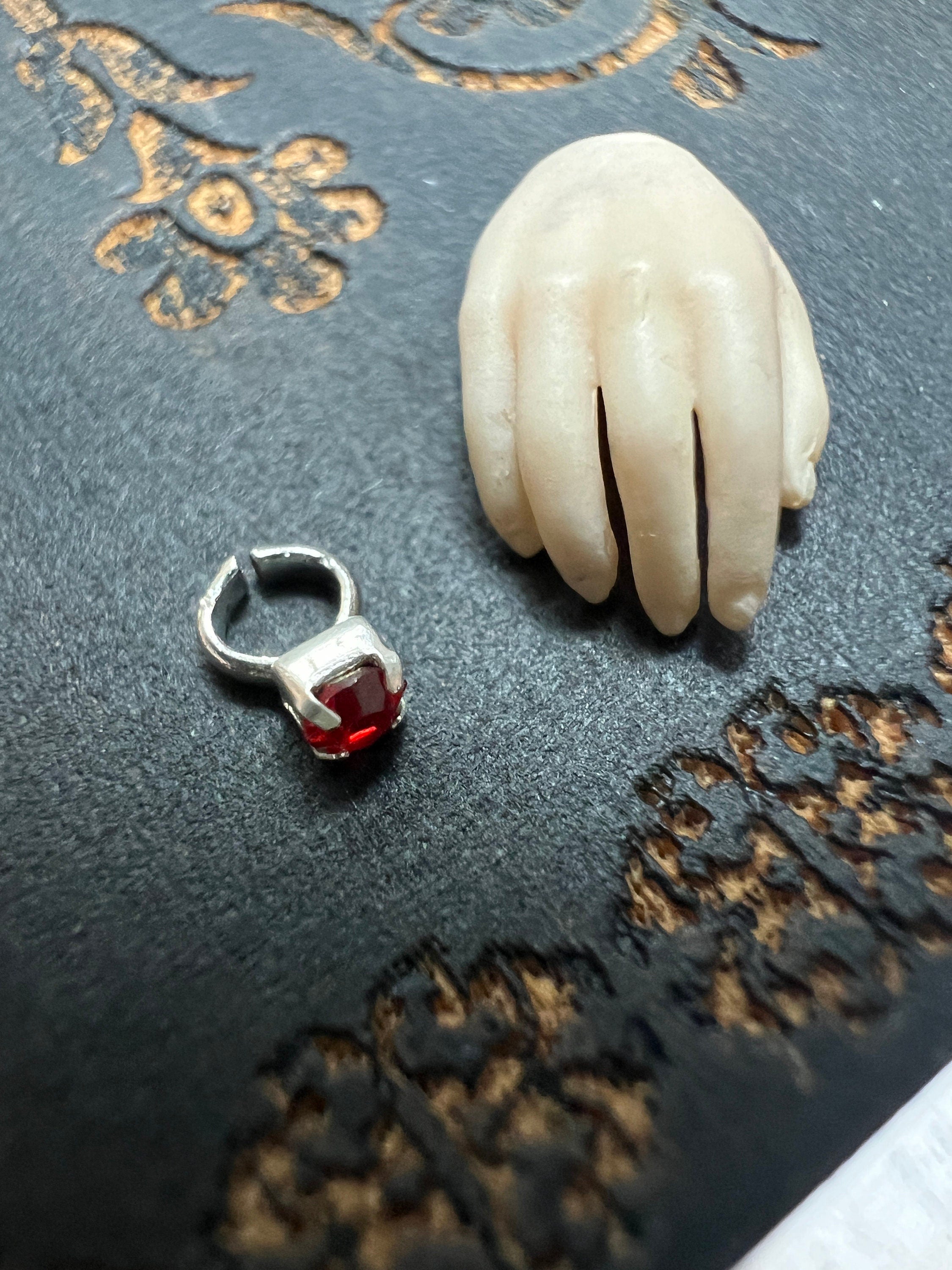dollhouse miniature ring jewelry, 1/6 scale or 1/12 scale