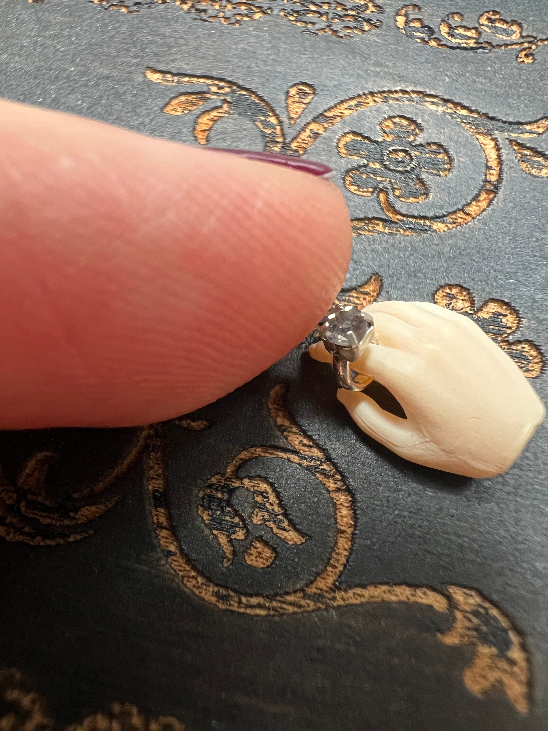 dollhouse miniature ring jewelry, 1/6 scale or 1/12 scale