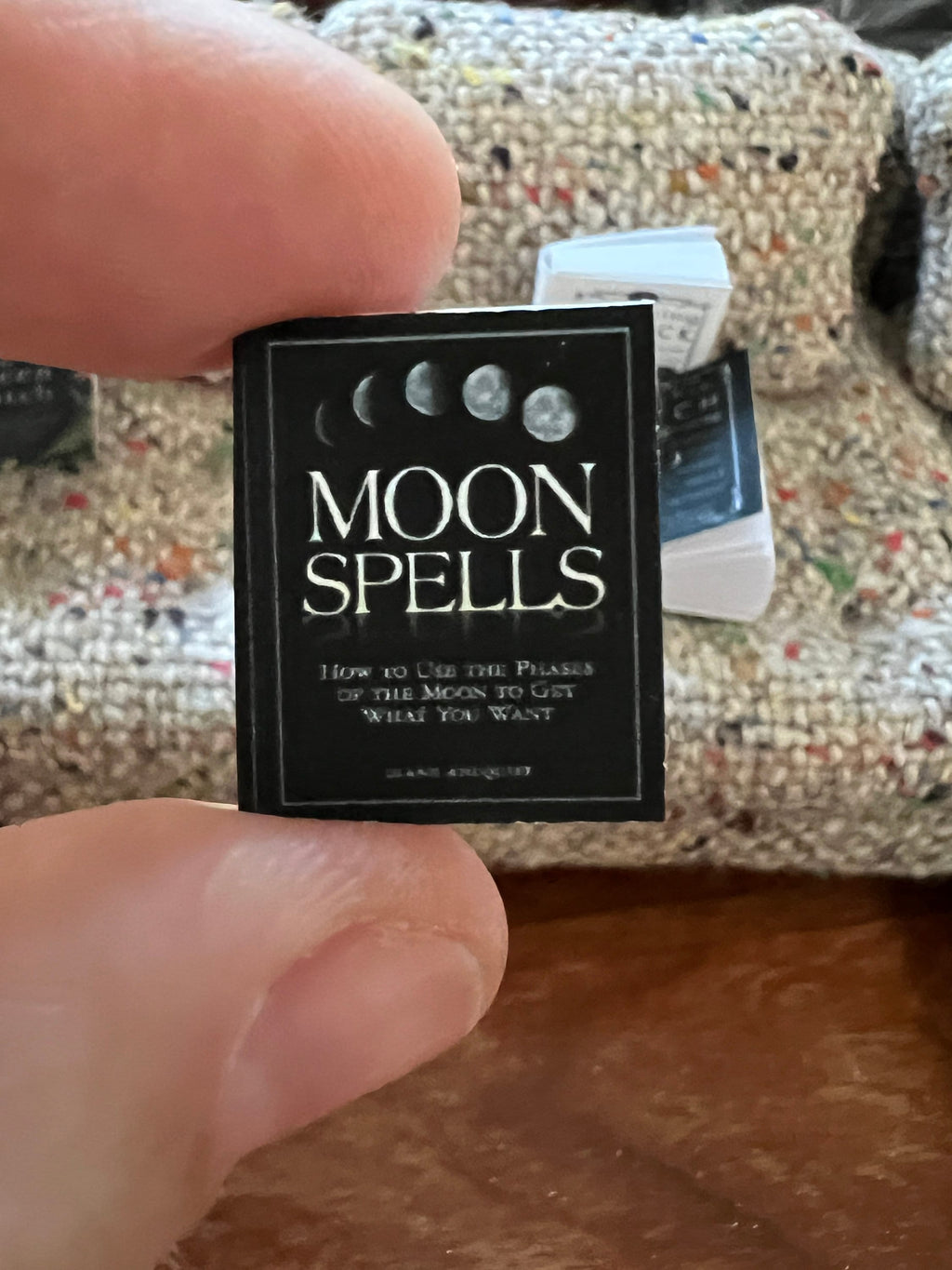 Dollhouse Miniature book, Witch books 1/12 dollhouse miniature magic fairy witch spells 1/6 scale halloween gothic magic astrology Candles tarots crystal healing moon