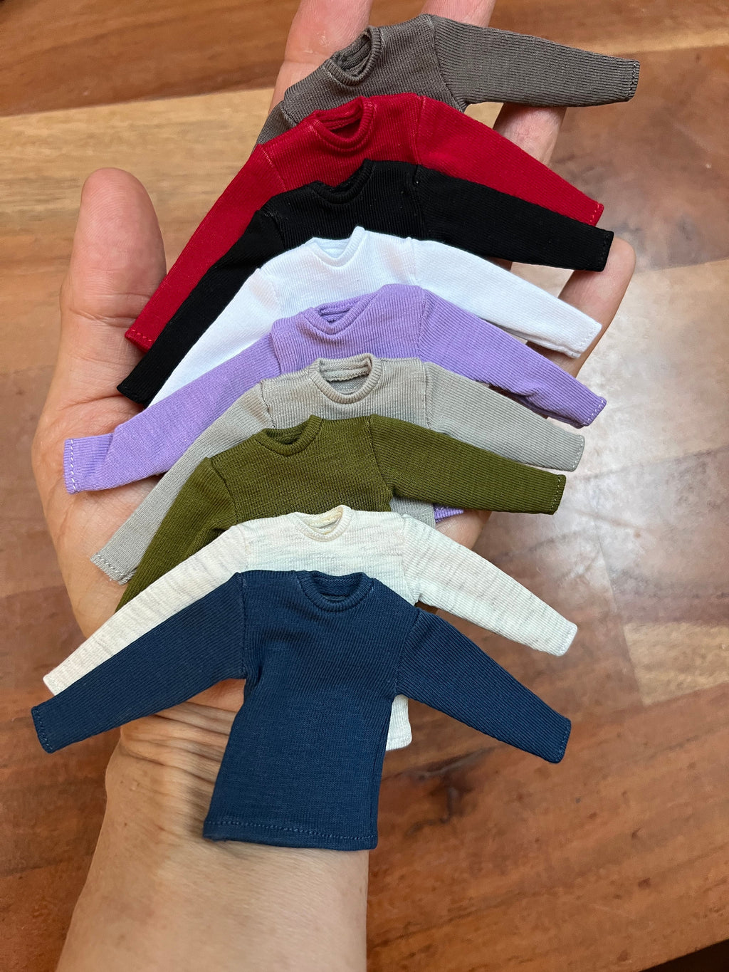 dollhouse miniature shirt 1/12 long sleeve shirt unisex top