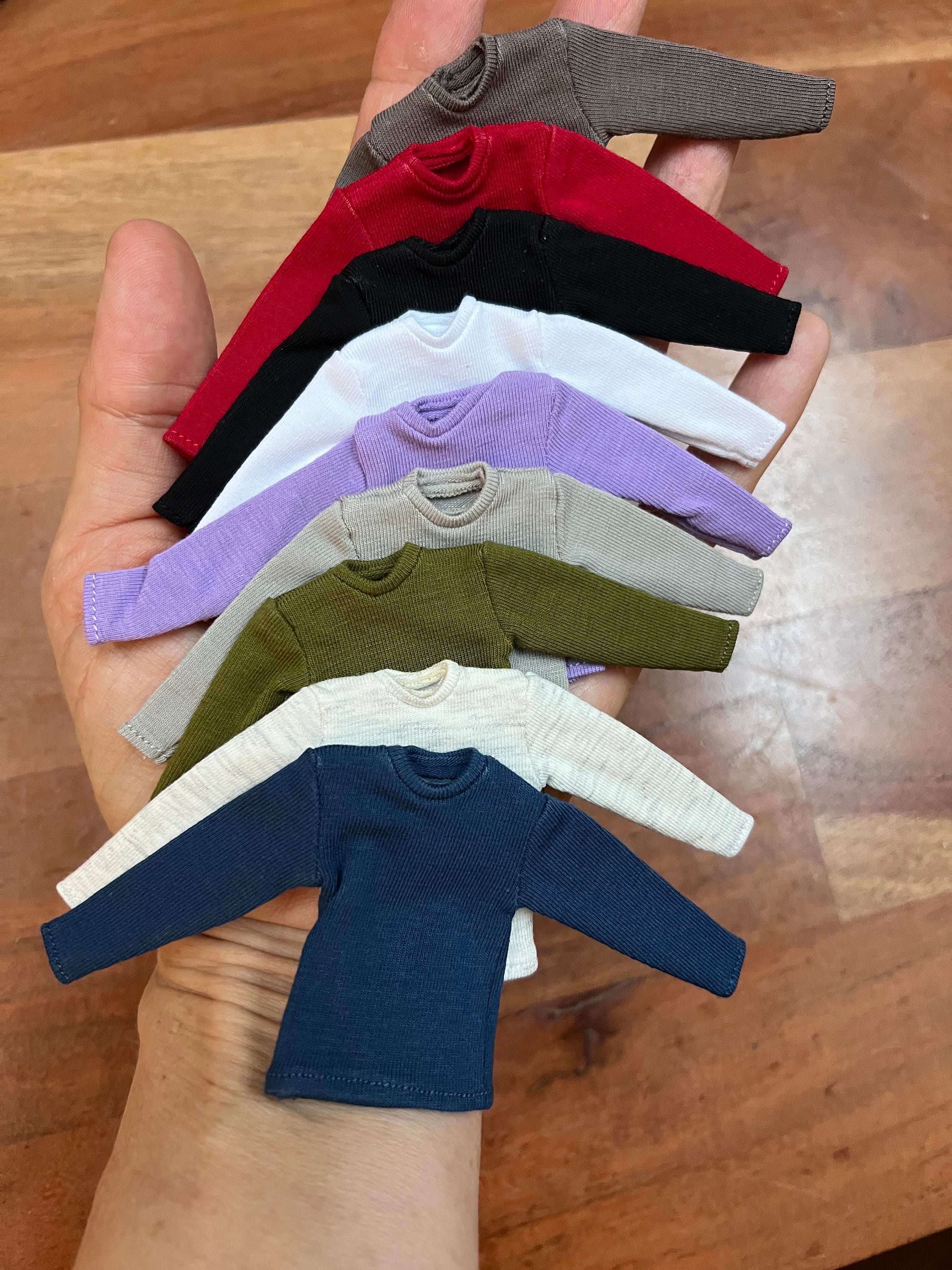 dollhouse miniature shirt 1/12 long sleeve shirt unisex top