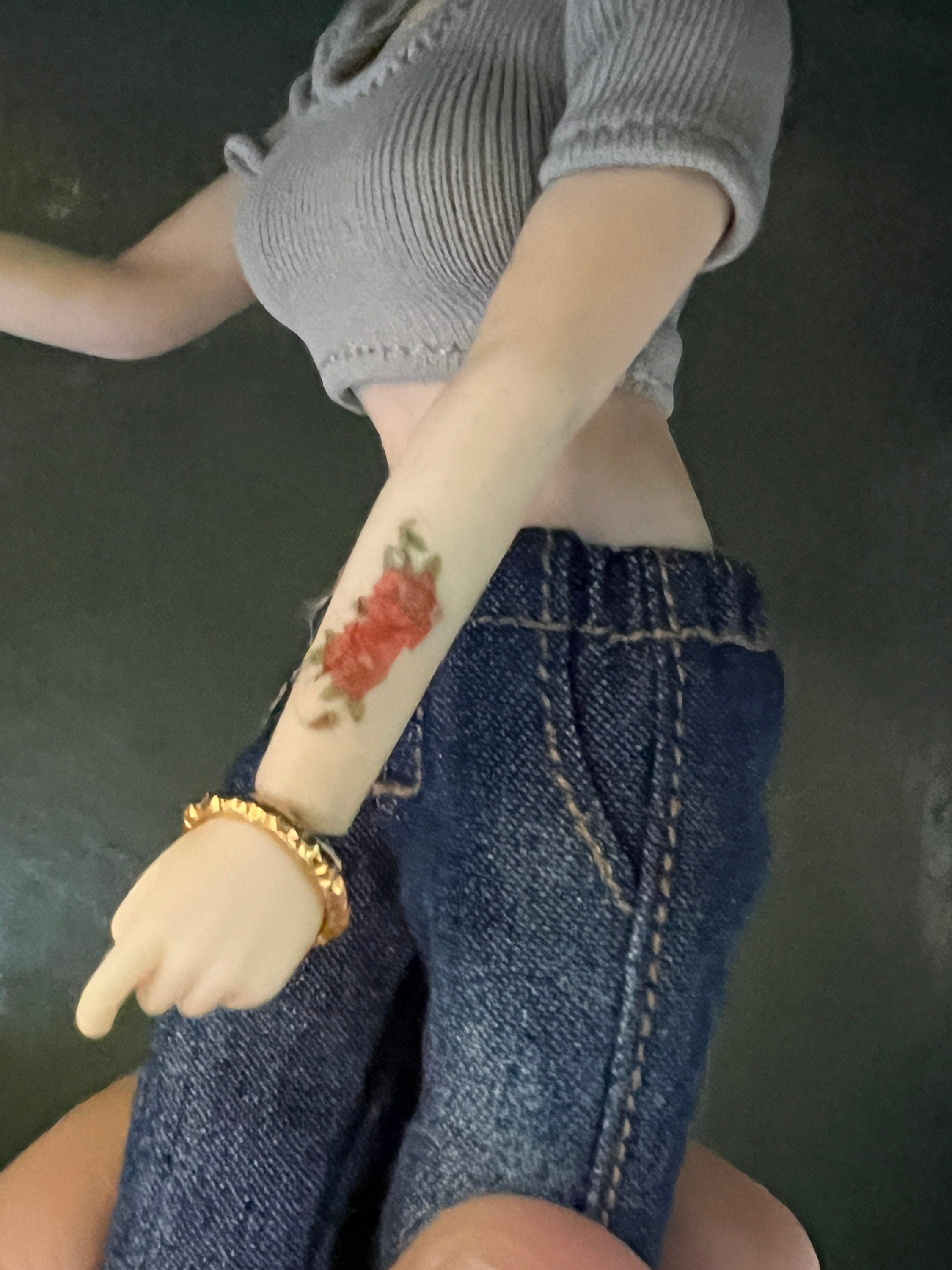 dollhouse miniature tattoos, 1/12 scale tattoos