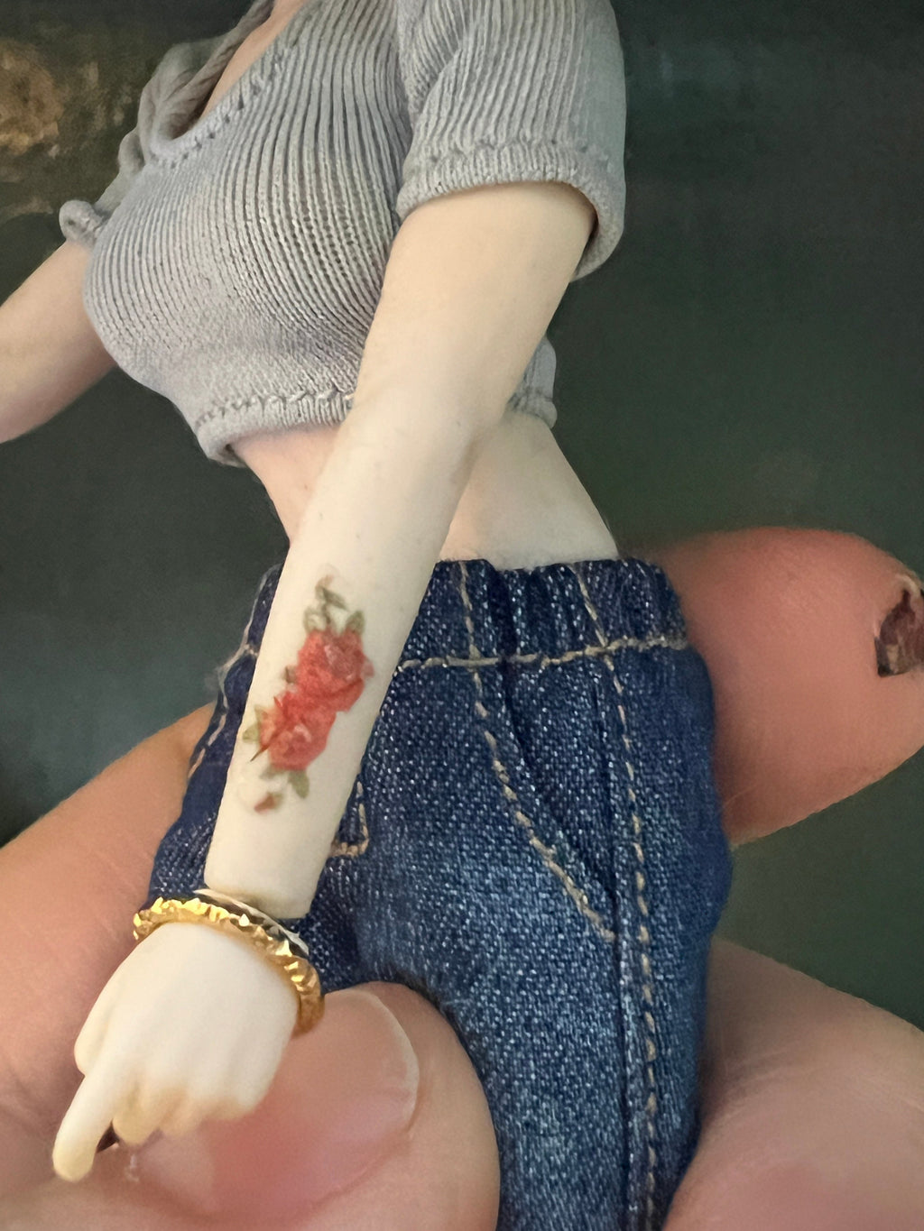 dollhouse miniature tattoos, 1/12 scale tattoos