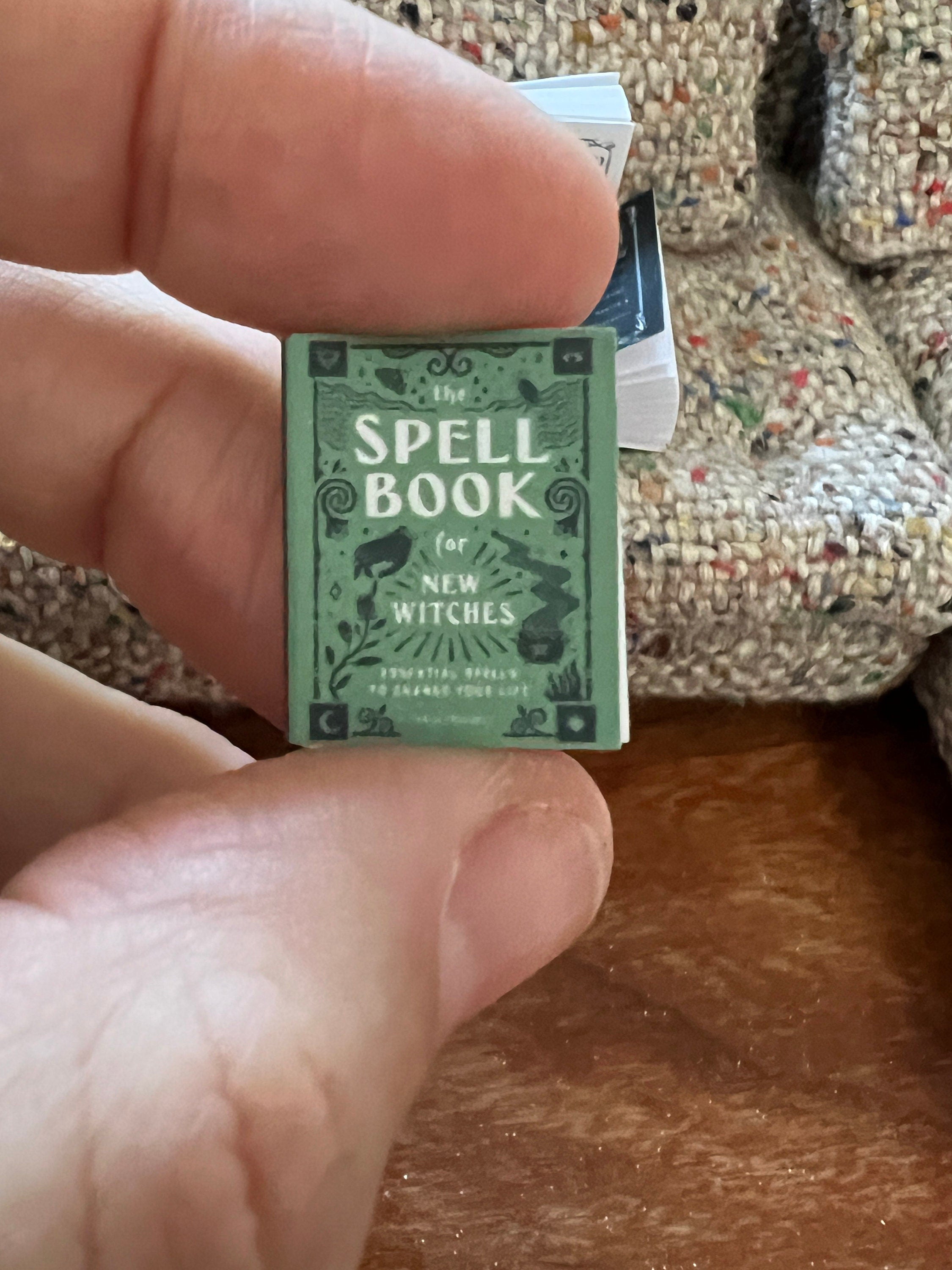 Dollhouse Miniature book, Witch books 1/12 dollhouse miniature magic fairy witch spells 1/6 scale halloween gothic magic astrology Candles tarots crystal healing moon
