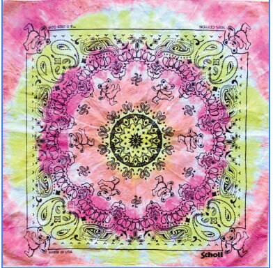 dollhouse miniature bandana 1/12 scale for 6 inch figure and 1/6 scale Bandana