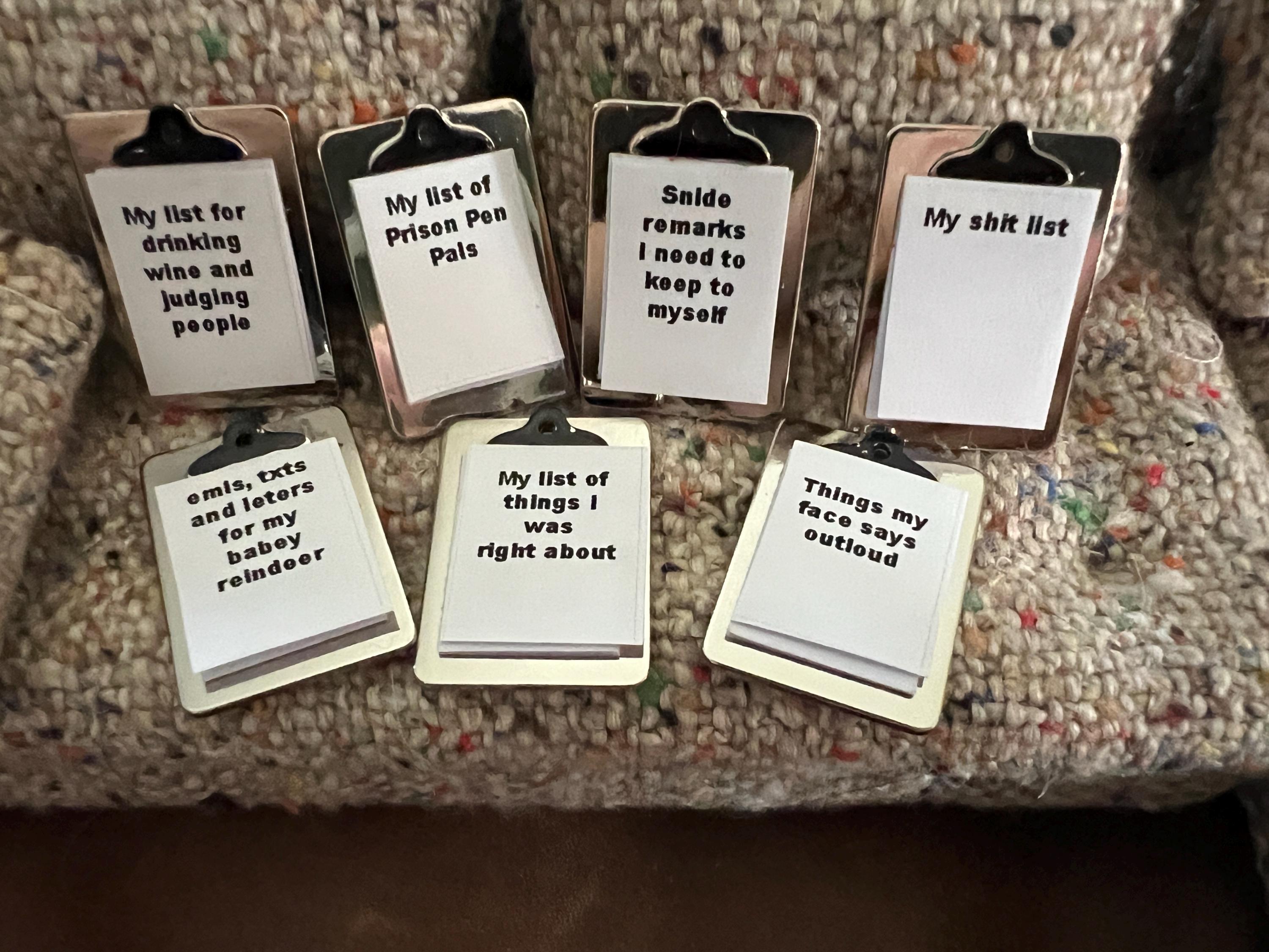 dollhouse miniature clipboard 1/12 scale accessory dollhouse office