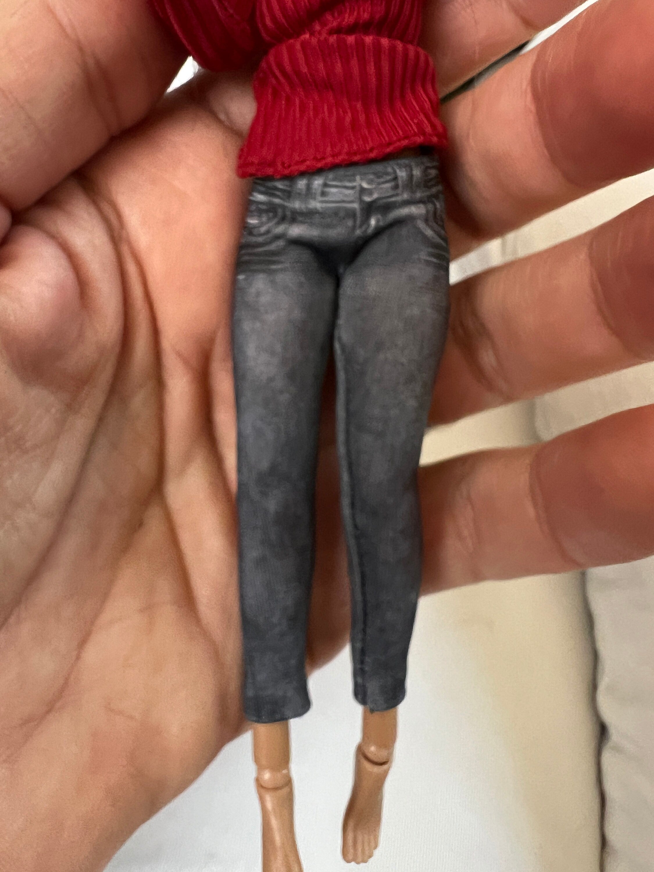 Dollhouse miniature women's pants, 1/12 clothes