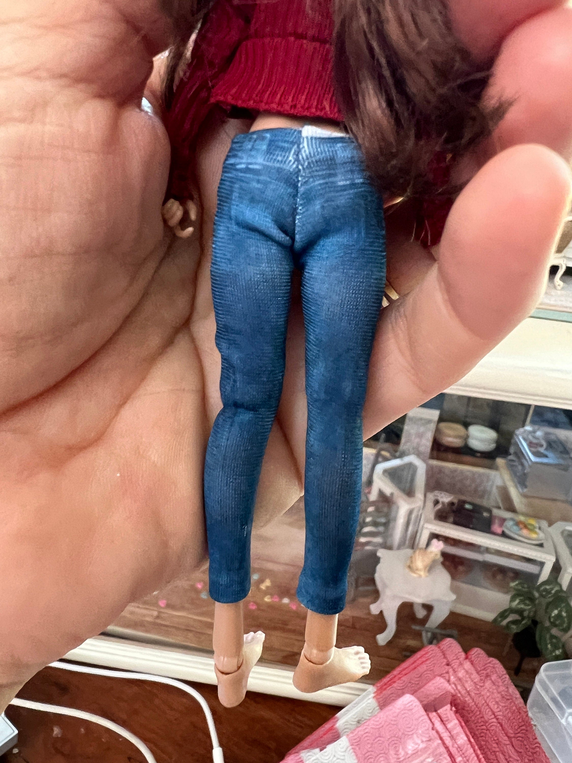 Dollhouse miniature women's pants, 1/12 clothes