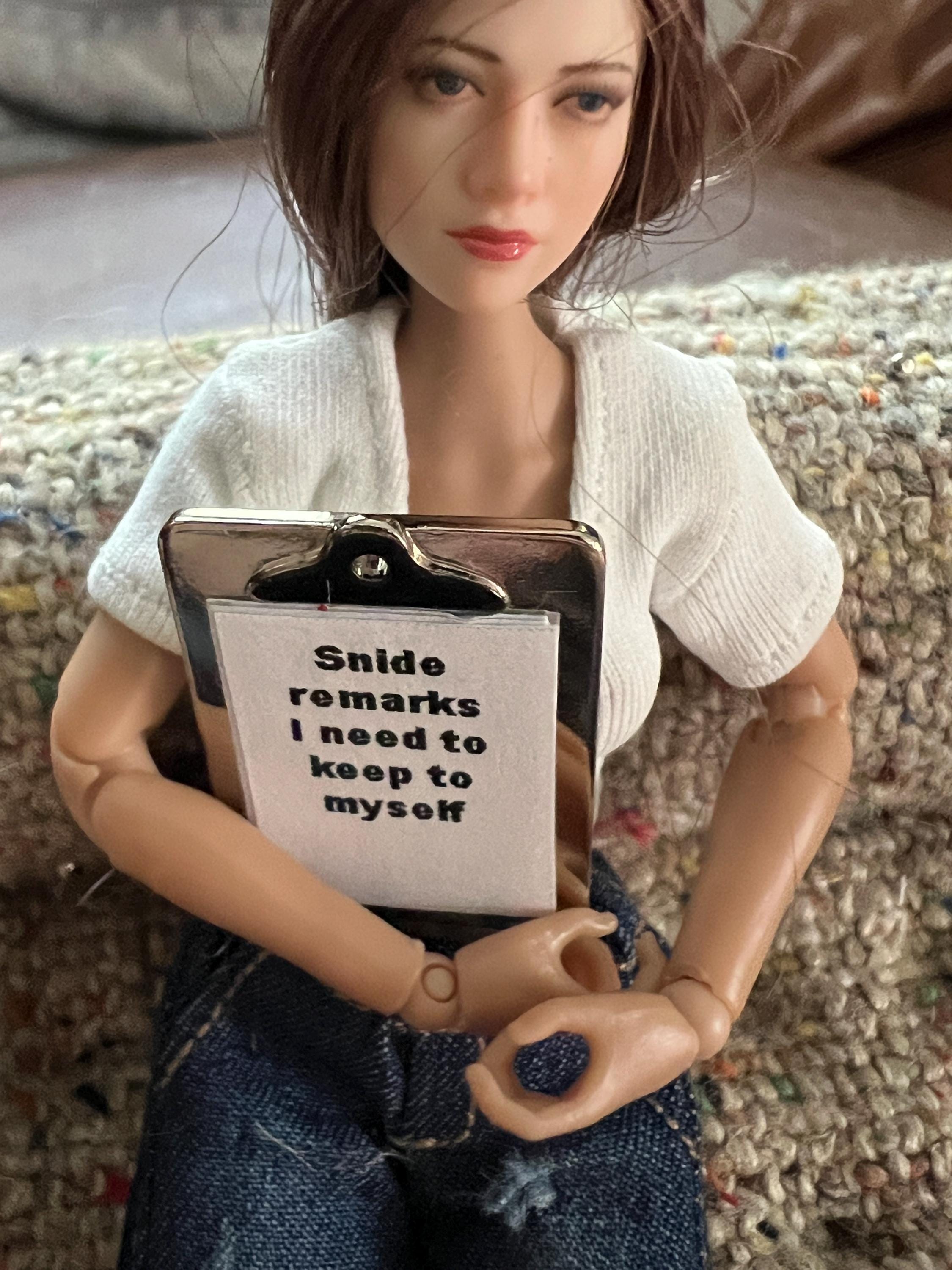 dollhouse miniature clipboard 1/12 scale accessory dollhouse office