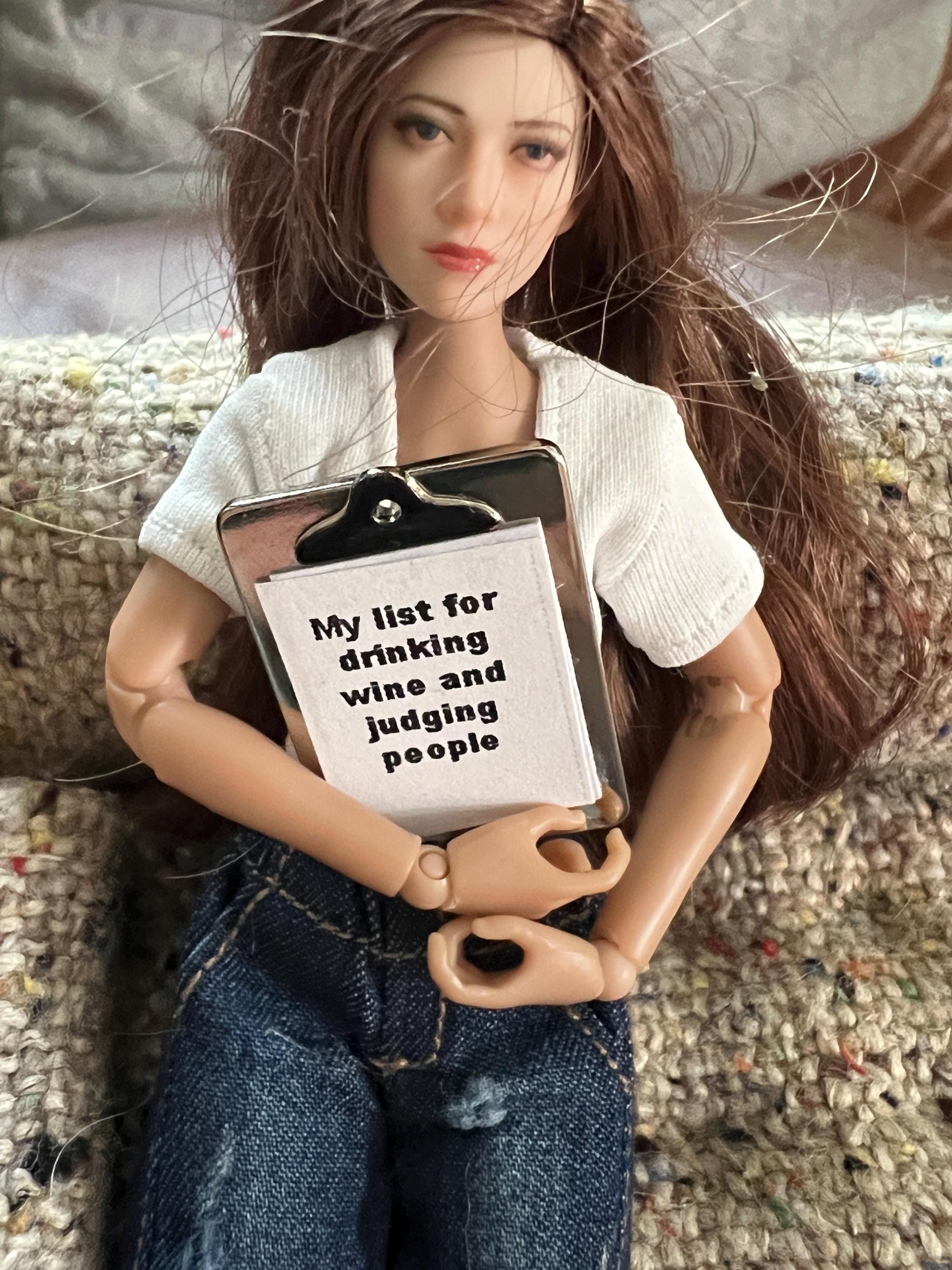 dollhouse miniature clipboard 1/12 scale accessory dollhouse office