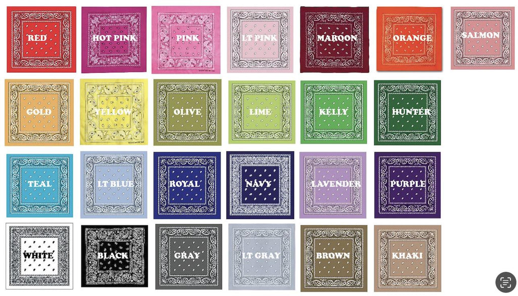 dollhouse miniature bandana 1/12 scale for 6 inch figure and 1/6 scale Bandana