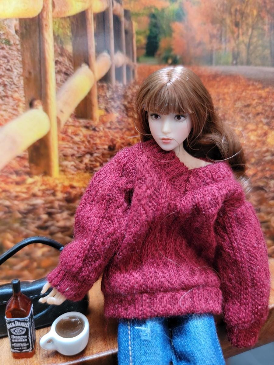 Dollhouse miniature Sweater handmade 1/12 scale clothing