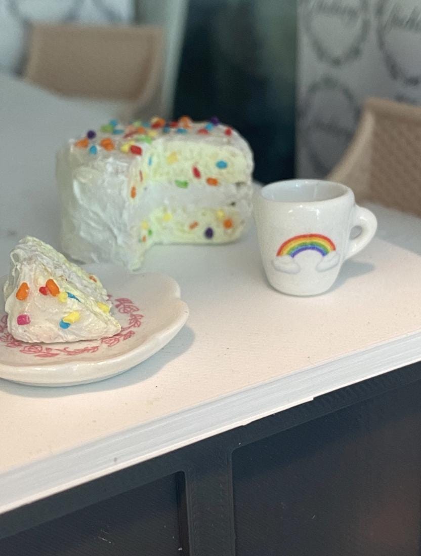 dollhouse miniature Pride coffee mug,  1/12 scale LGBTQ coffee mugs